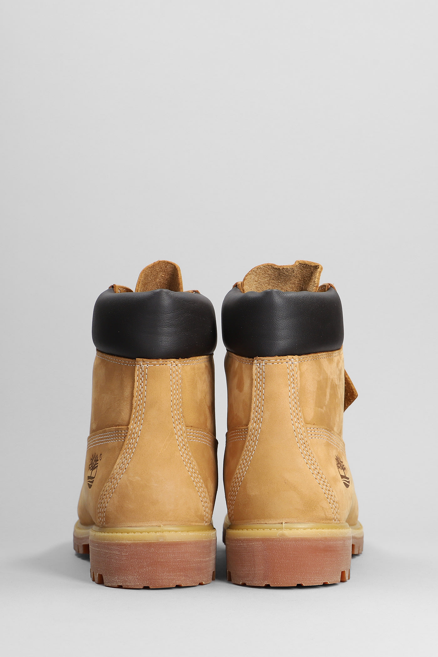 Timberland Prem 6 In Lace Combat Boots In Beige Nubuck In Multi