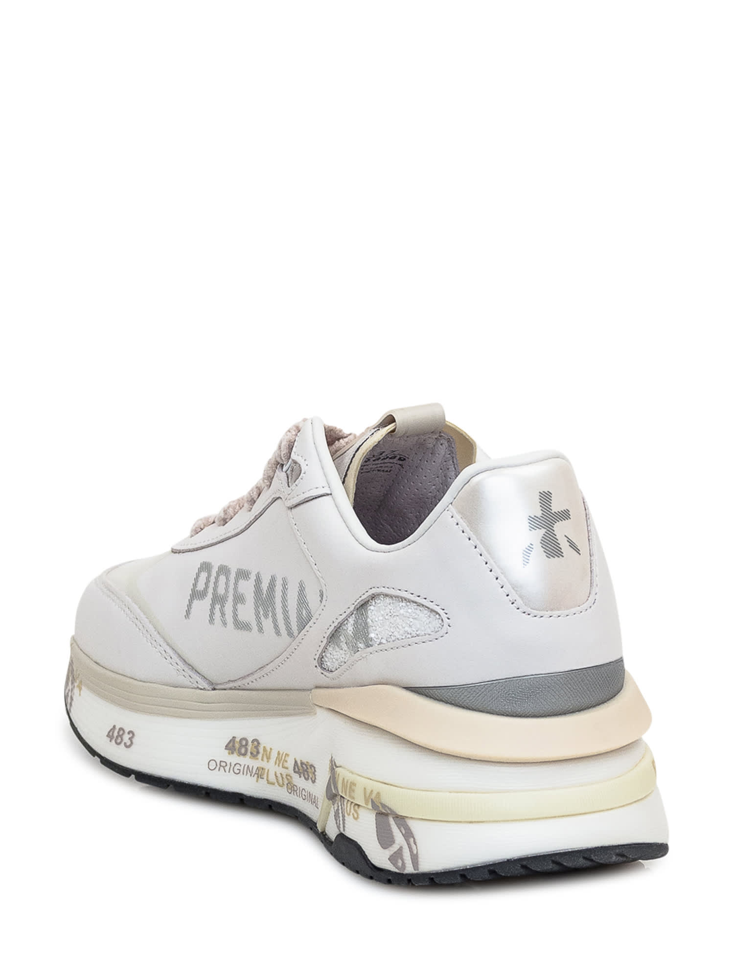 Shop Premiata Sneaker With Logo In Bianco