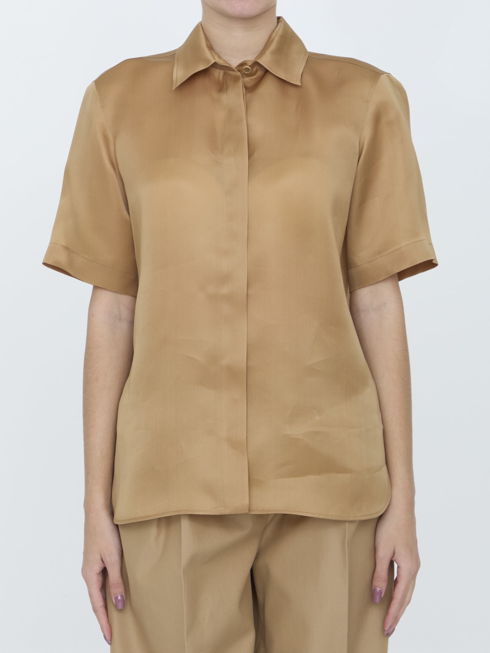 Shop Max Mara Acanto Shirt In Beige