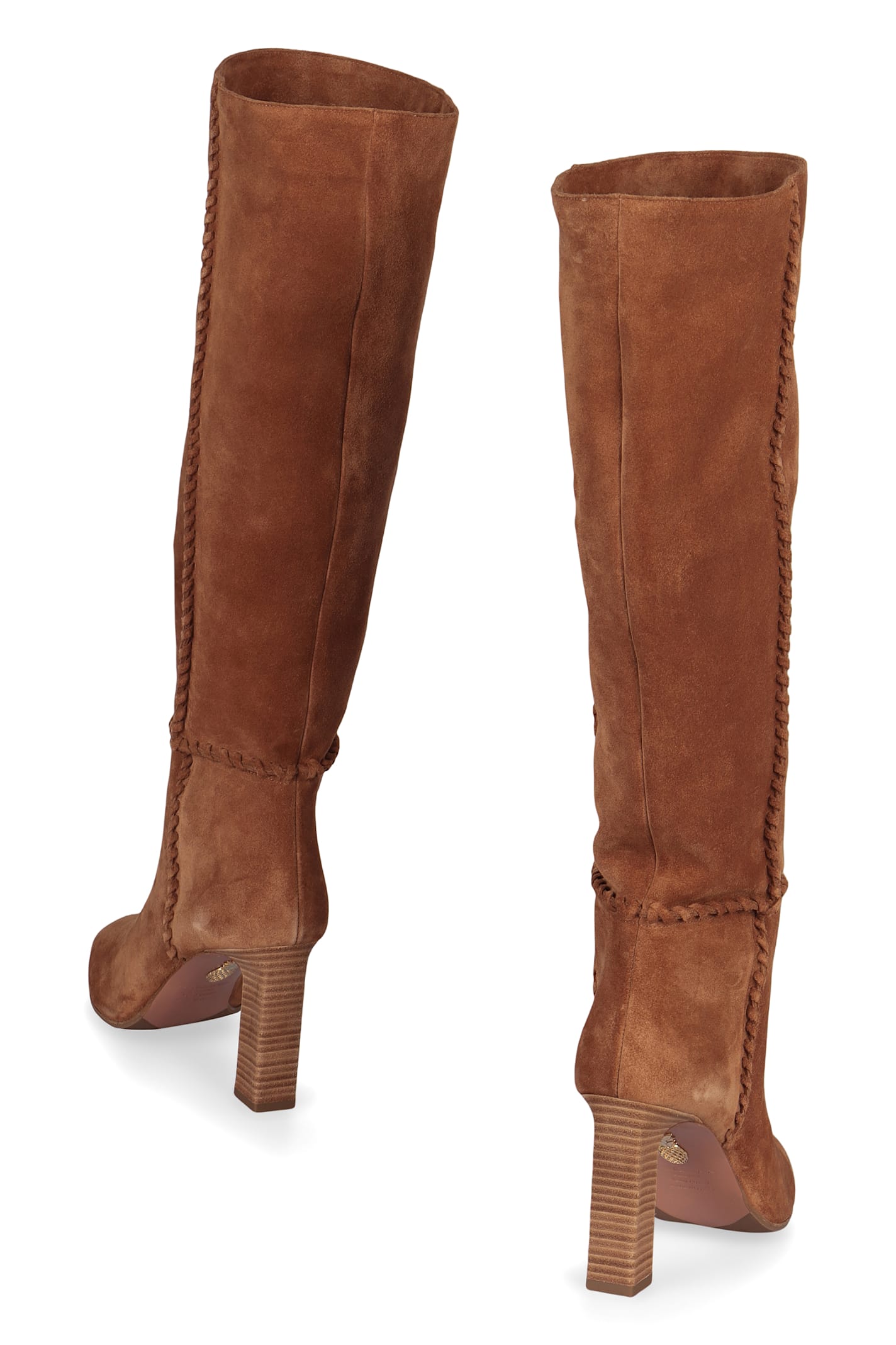 Aquazzura Indy Suede Boots In Multi