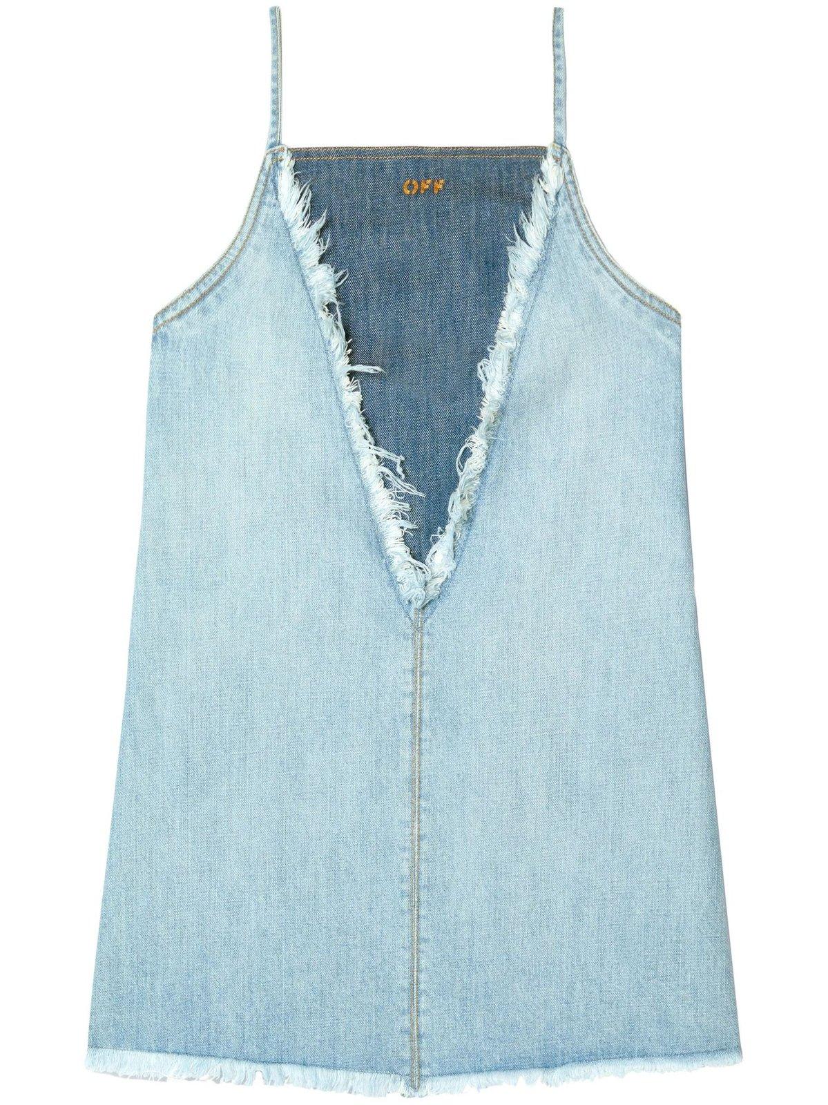 Frayed Denim Mini Dress