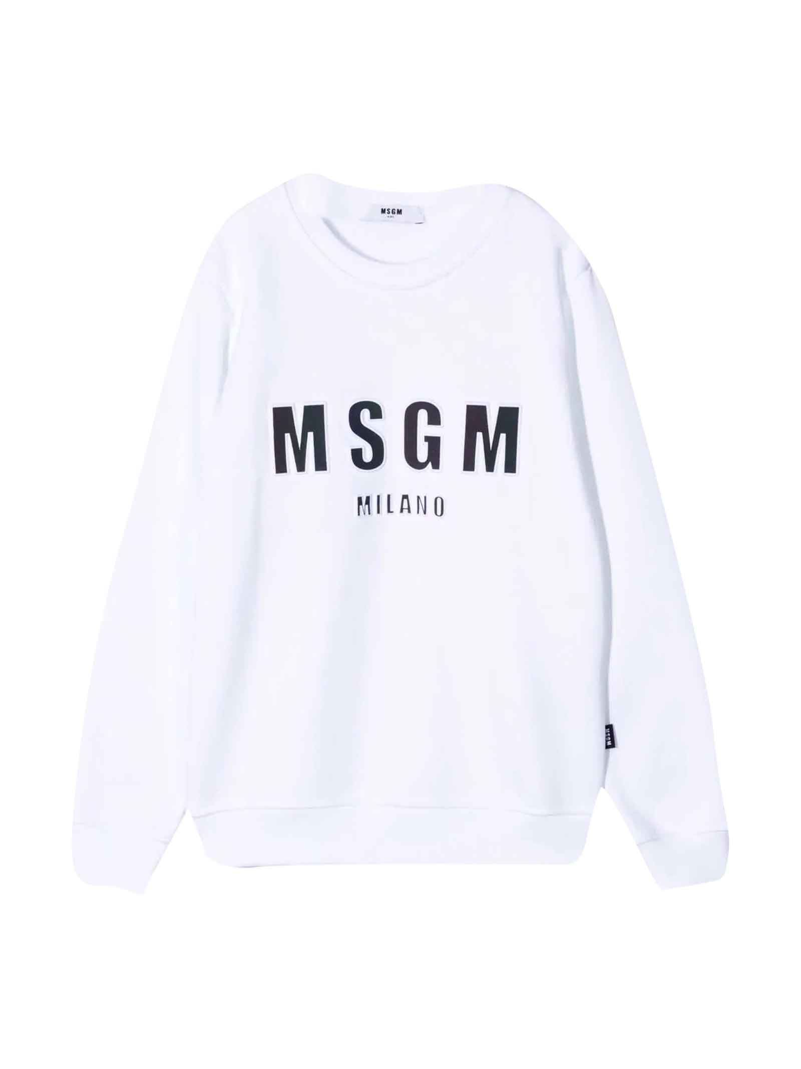 MSGM Unisex White Sweatshirt