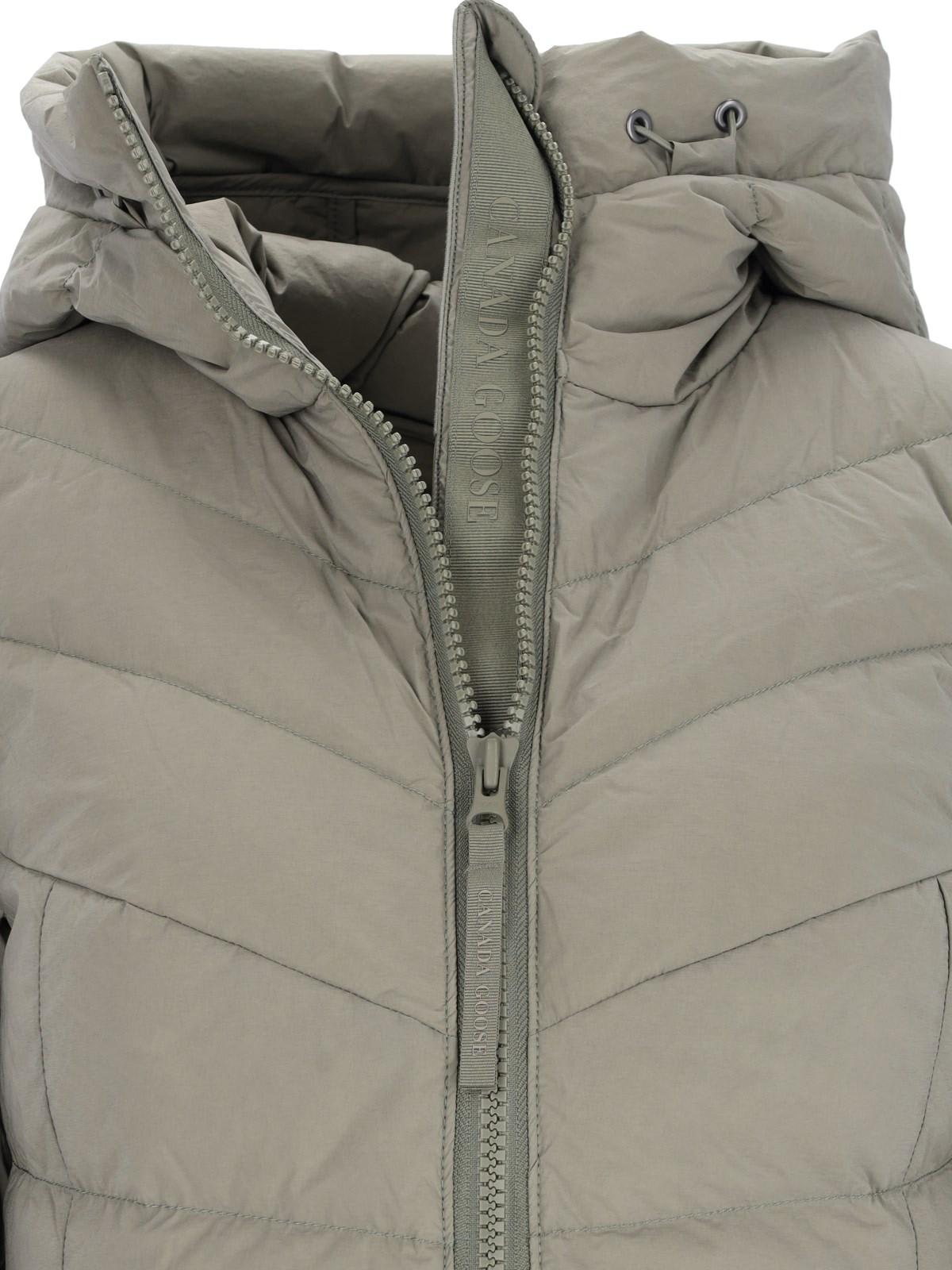 Shop Canada Goose Clair Hooded Coat In Grey