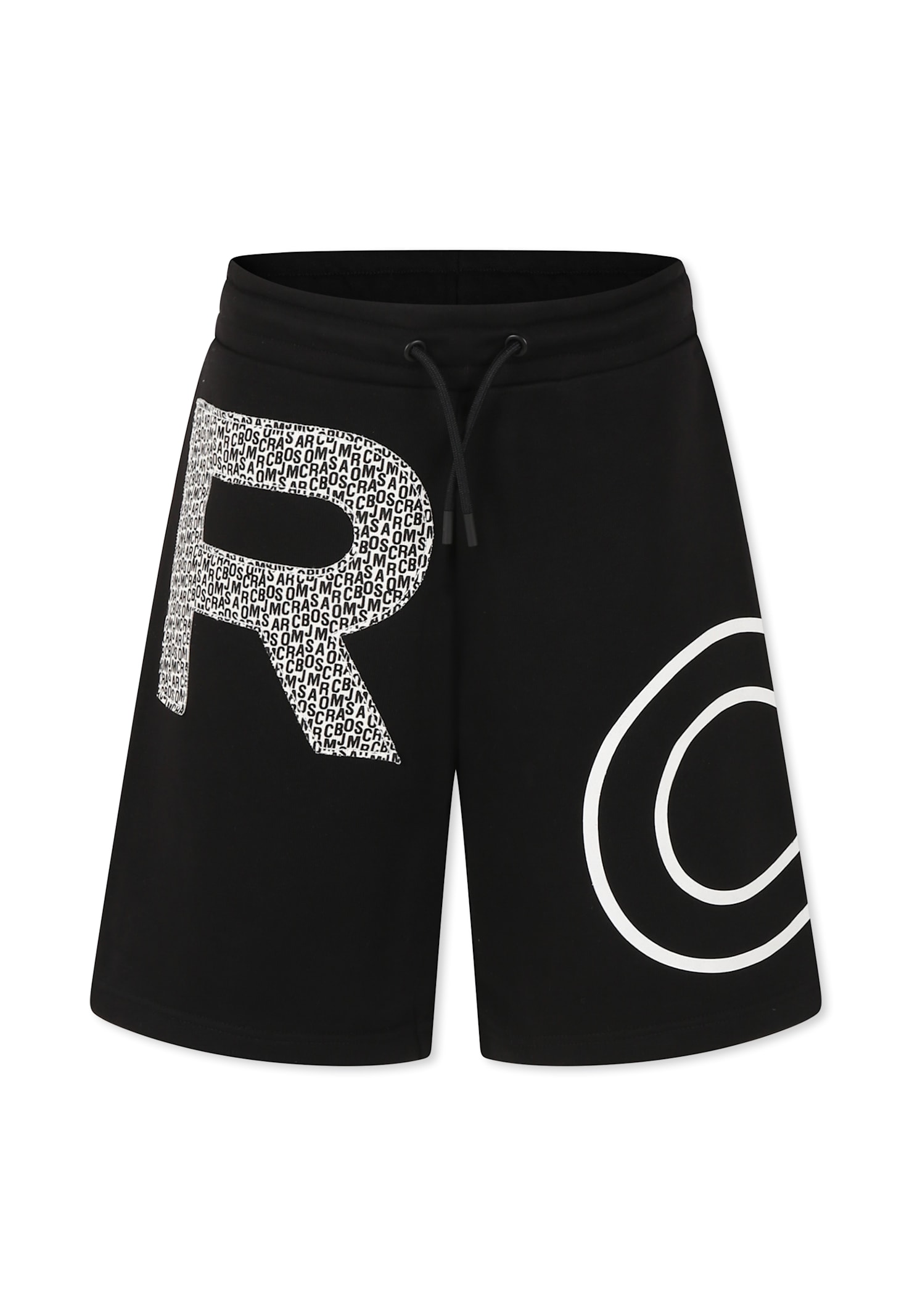 Marc Jacobs Black Shorts For Boy With Logo In Black