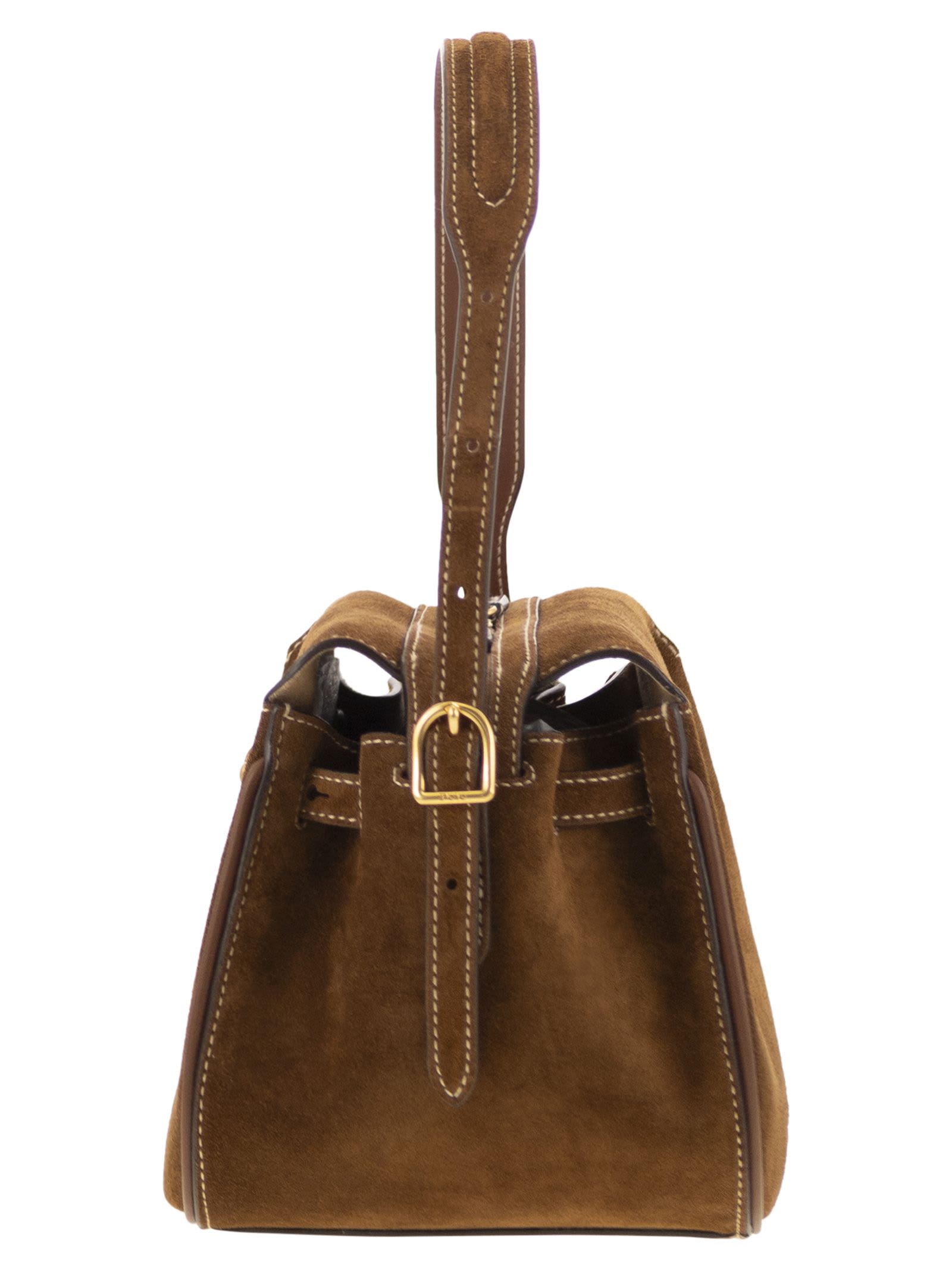 Polo Ralph Lauren Mini Polo Id Suede Satchel