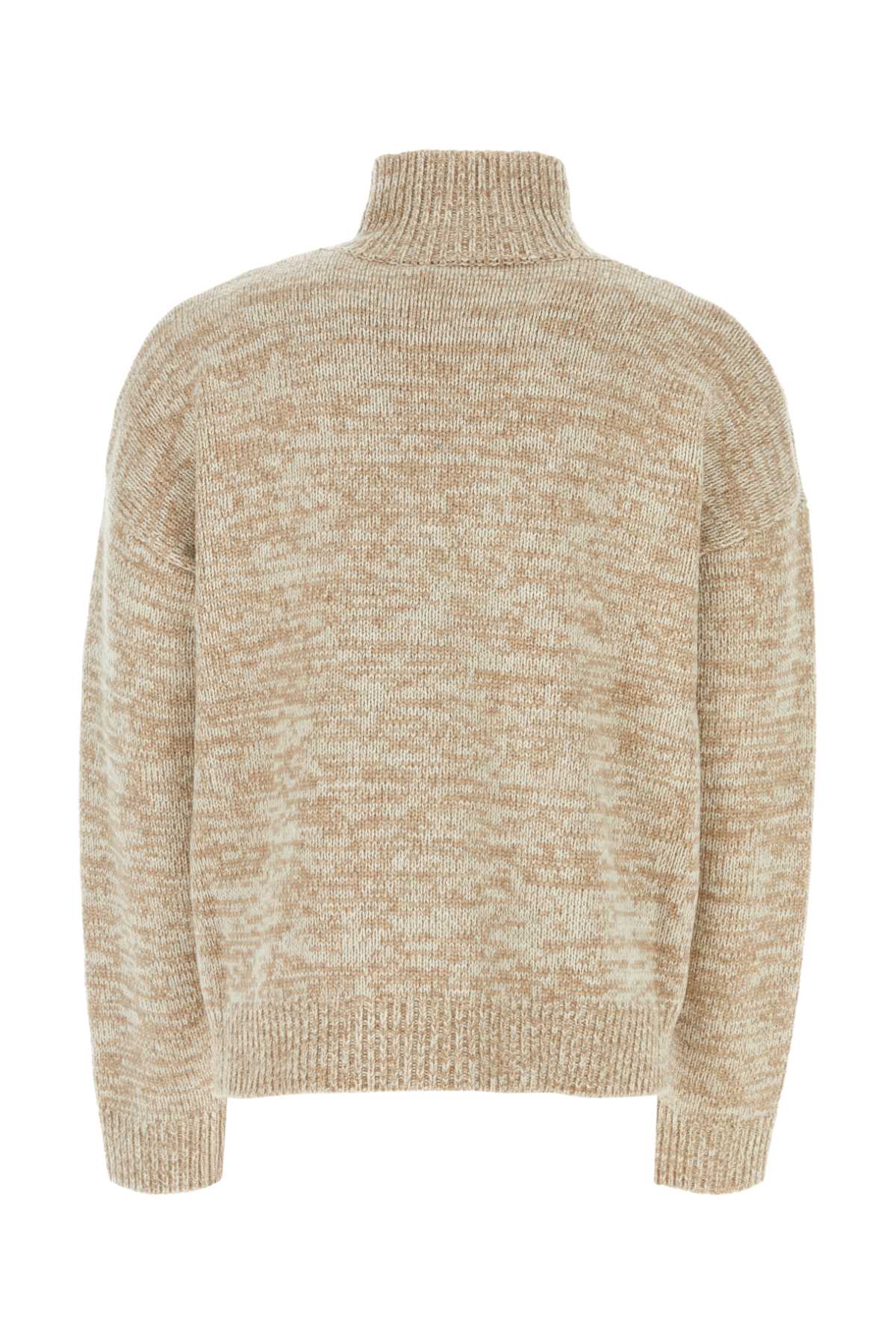 Shop Etudes Studio Two-tone Wool Sweater In Beigemix