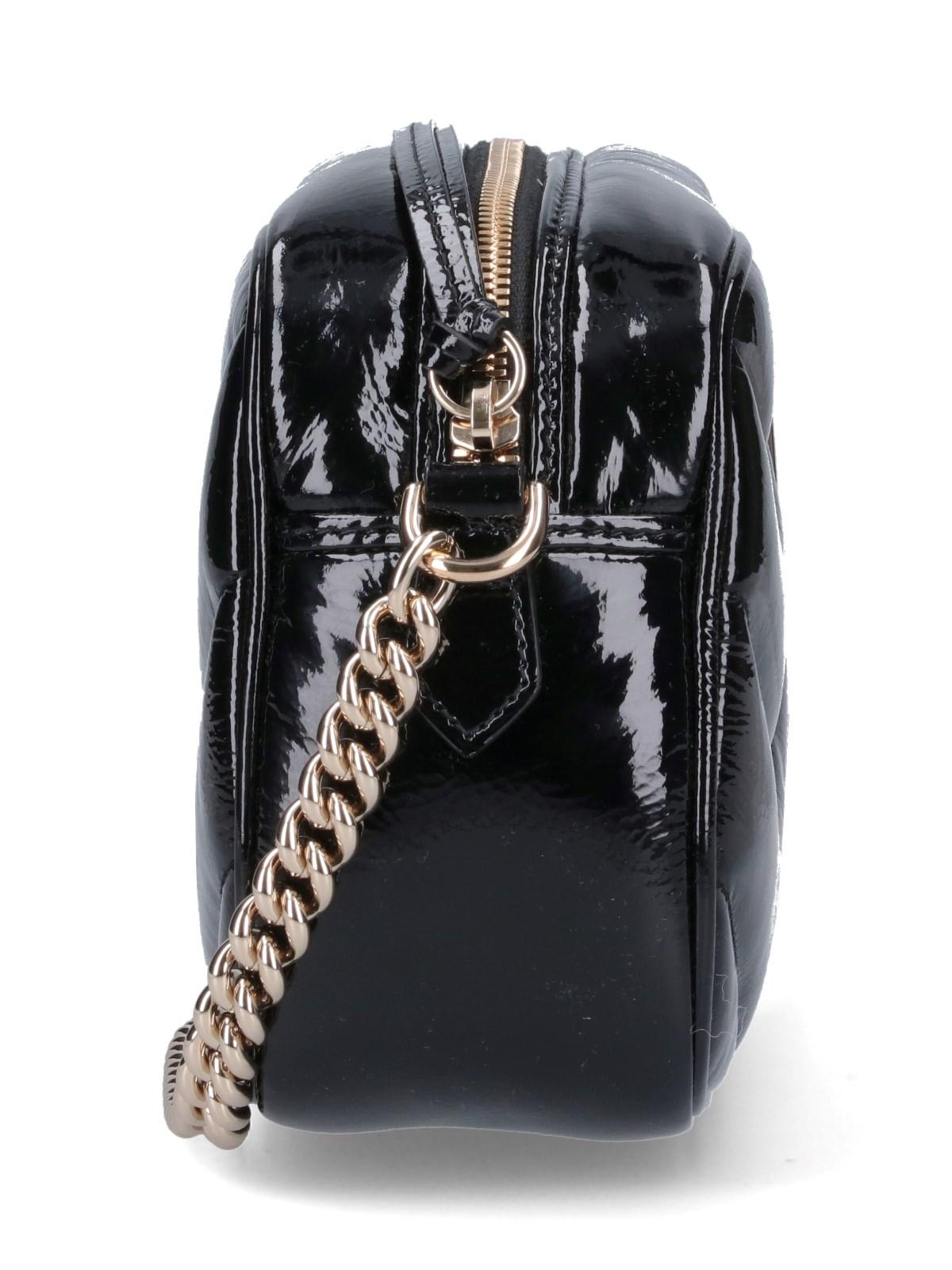 Shop Gucci Gg Marmont Small Shoulder Bag In Black