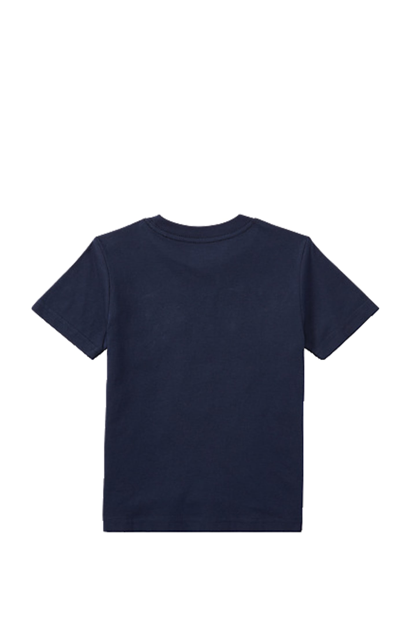 Shop Ralph Lauren Crew Neck T-shirt In Cotton Jersey In Blu Navy