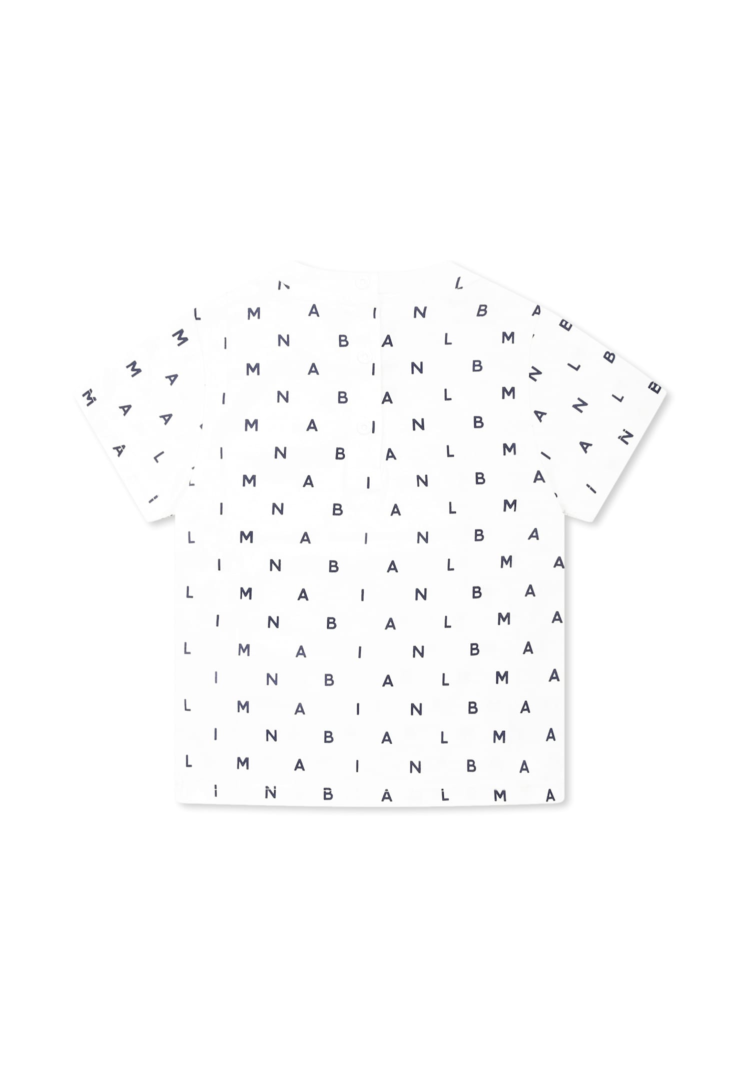Balmain White T-shirt For Babykids With Logo In White