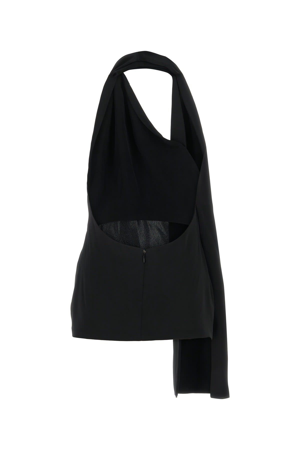Shop Loewe Black Satin Mini Dress