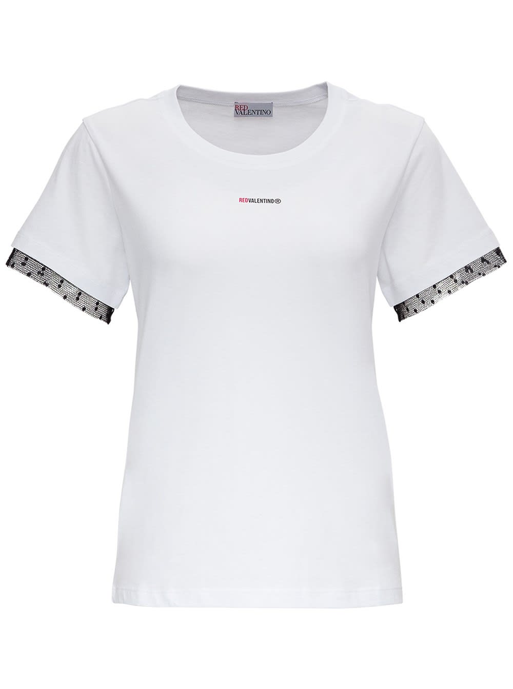 RED Valentino Cotton T-shirt With Logo Print