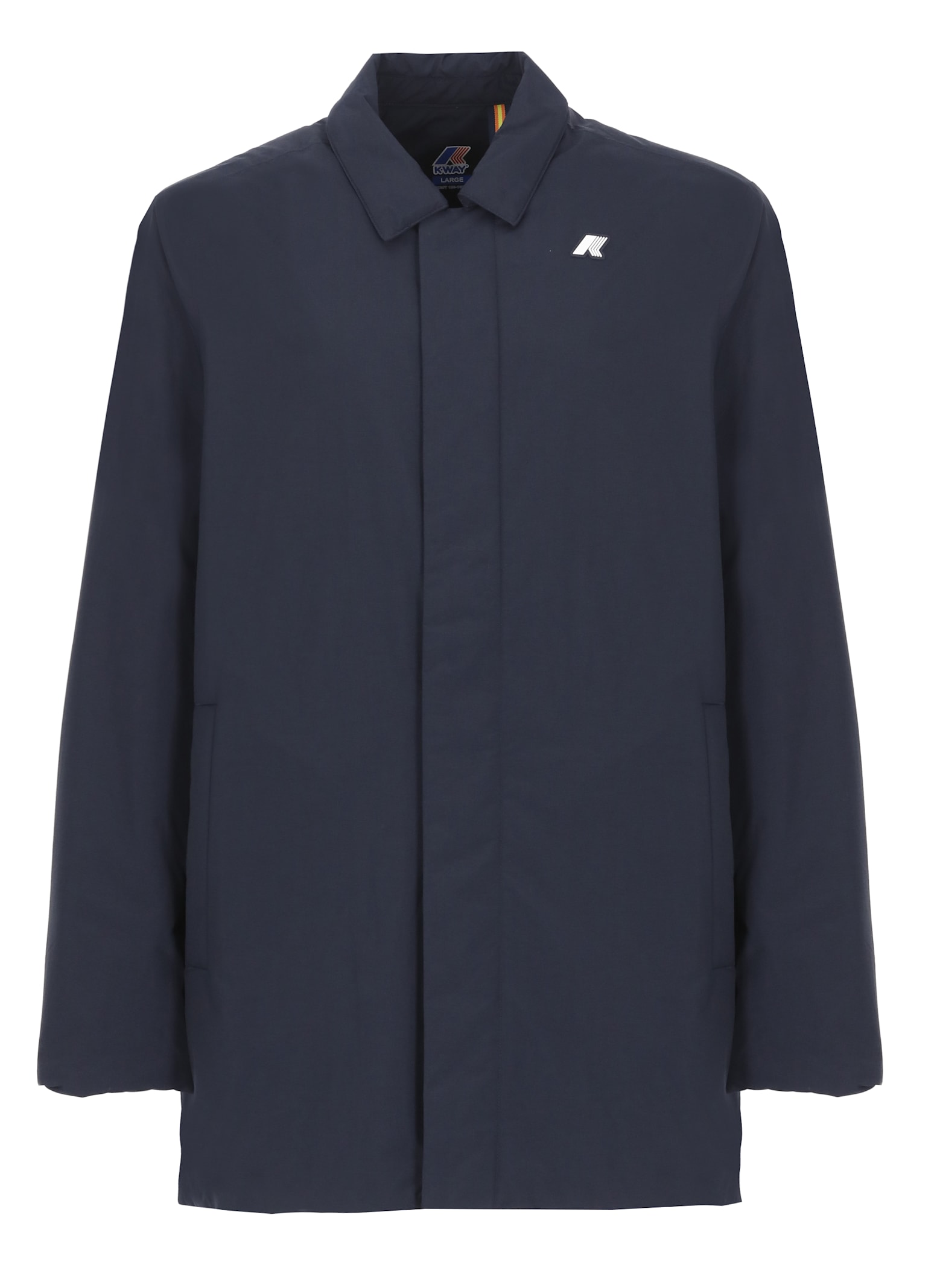 K-way Benny Warm Ottoman Down Jacket In Blue