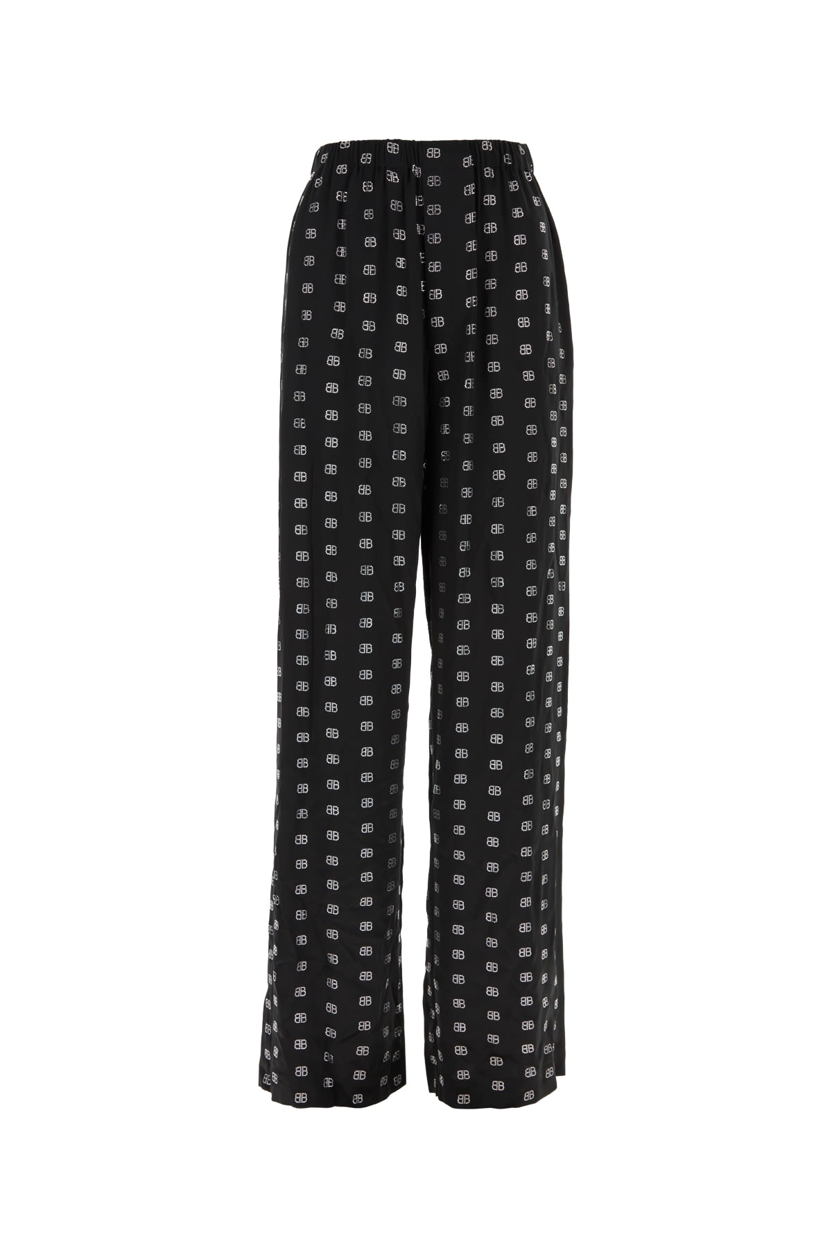 Shop Balenciaga Pyjama Pants In Blacksilver