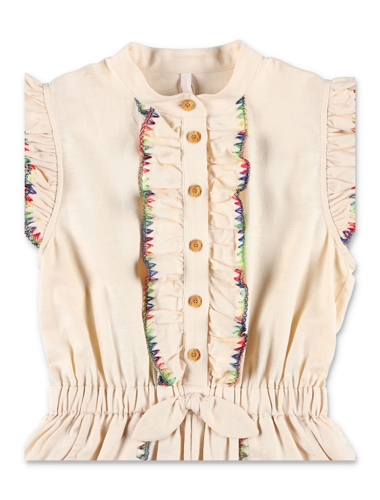 Zimmermann Kid - Lucky Frill Playsuit In Multi