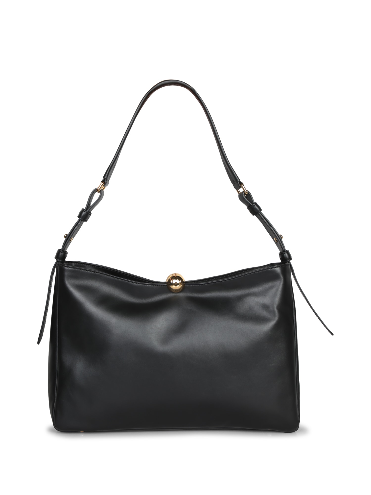 Furla Soft Sphere Medium Shoulder Bag In Black
