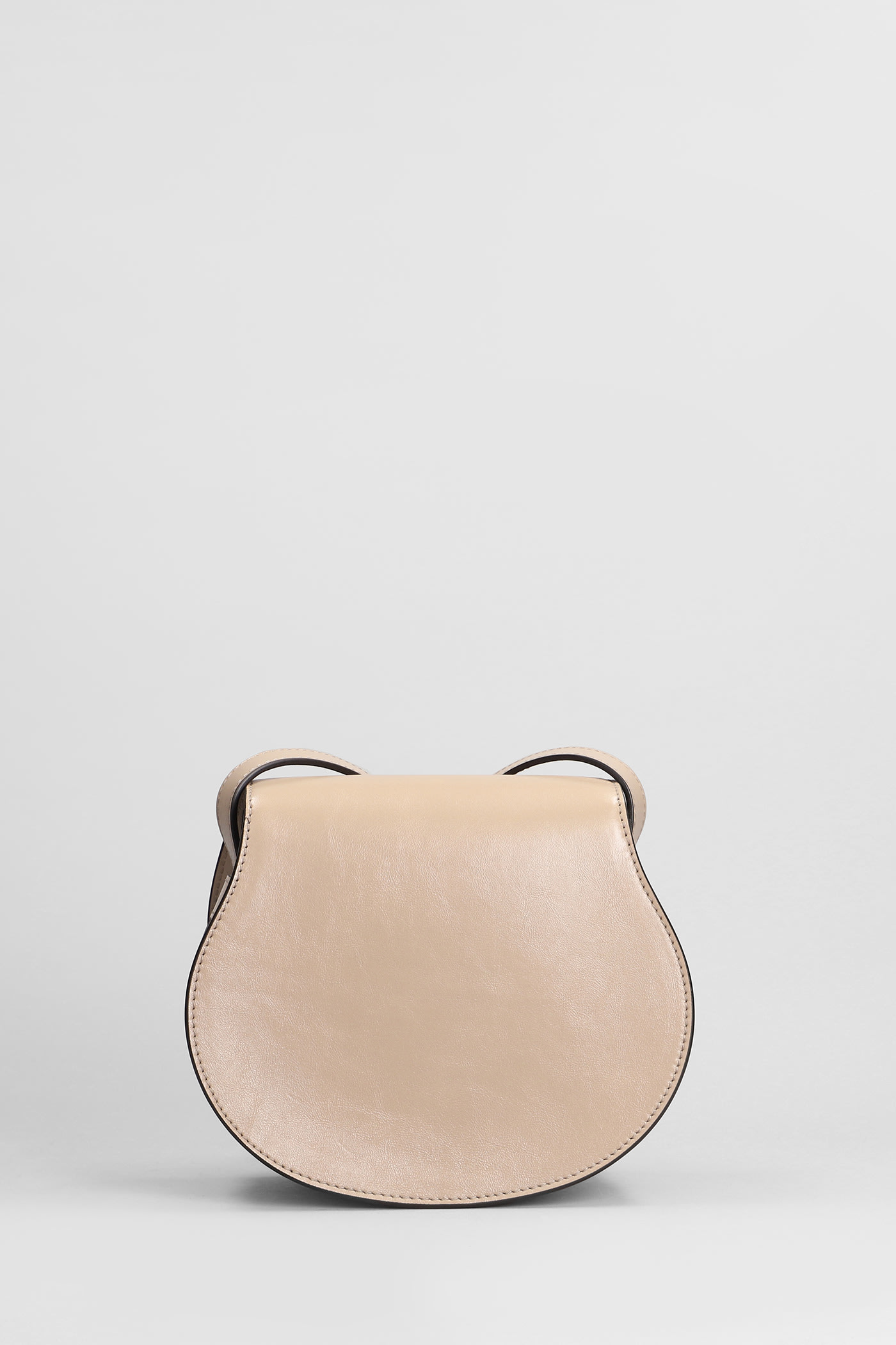 Shop Chloé Marcie Shoulder Bag In Beige Leather