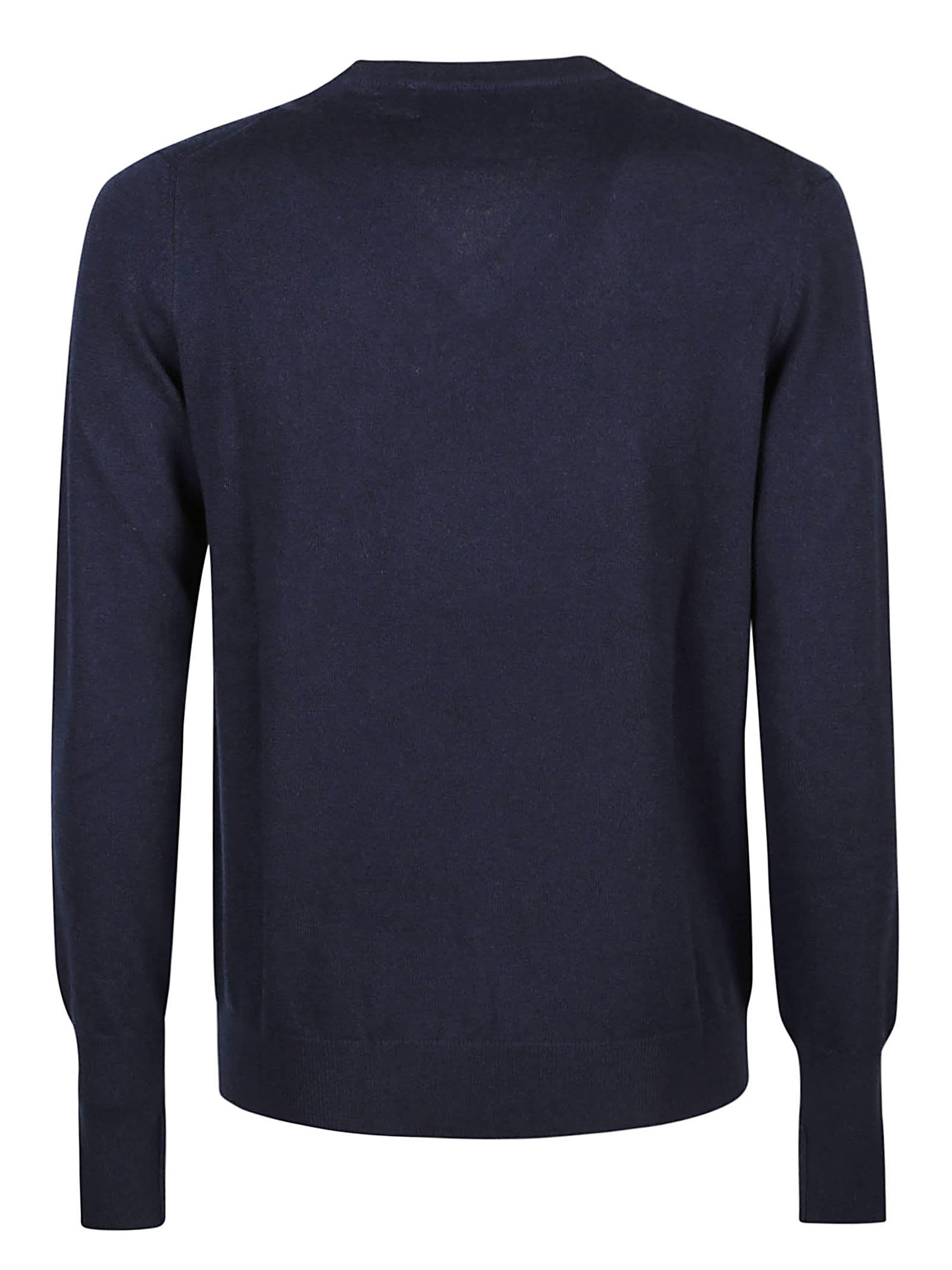 Ballantyne Plain V-neck Sweater In Blue