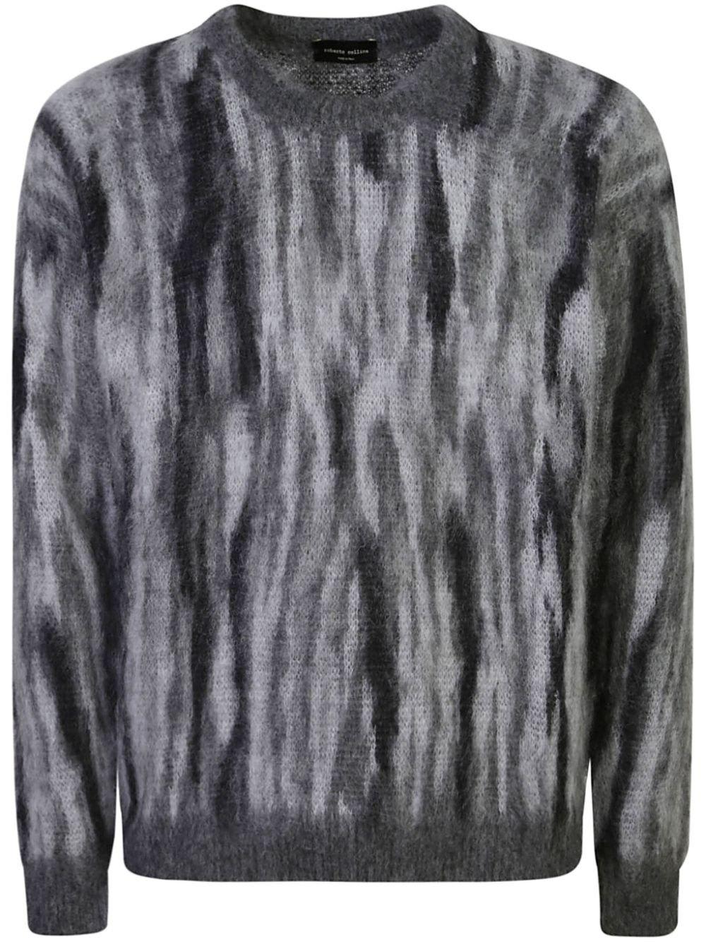 Animalier-jacquard Crewneck Sweater