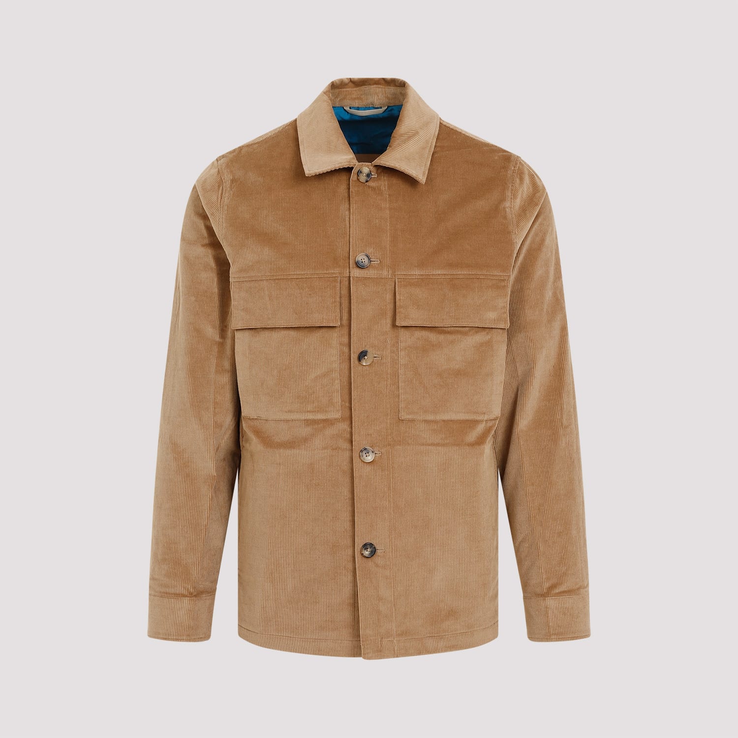 Shop Paul Smith Shirt Jacket In Medium Beige