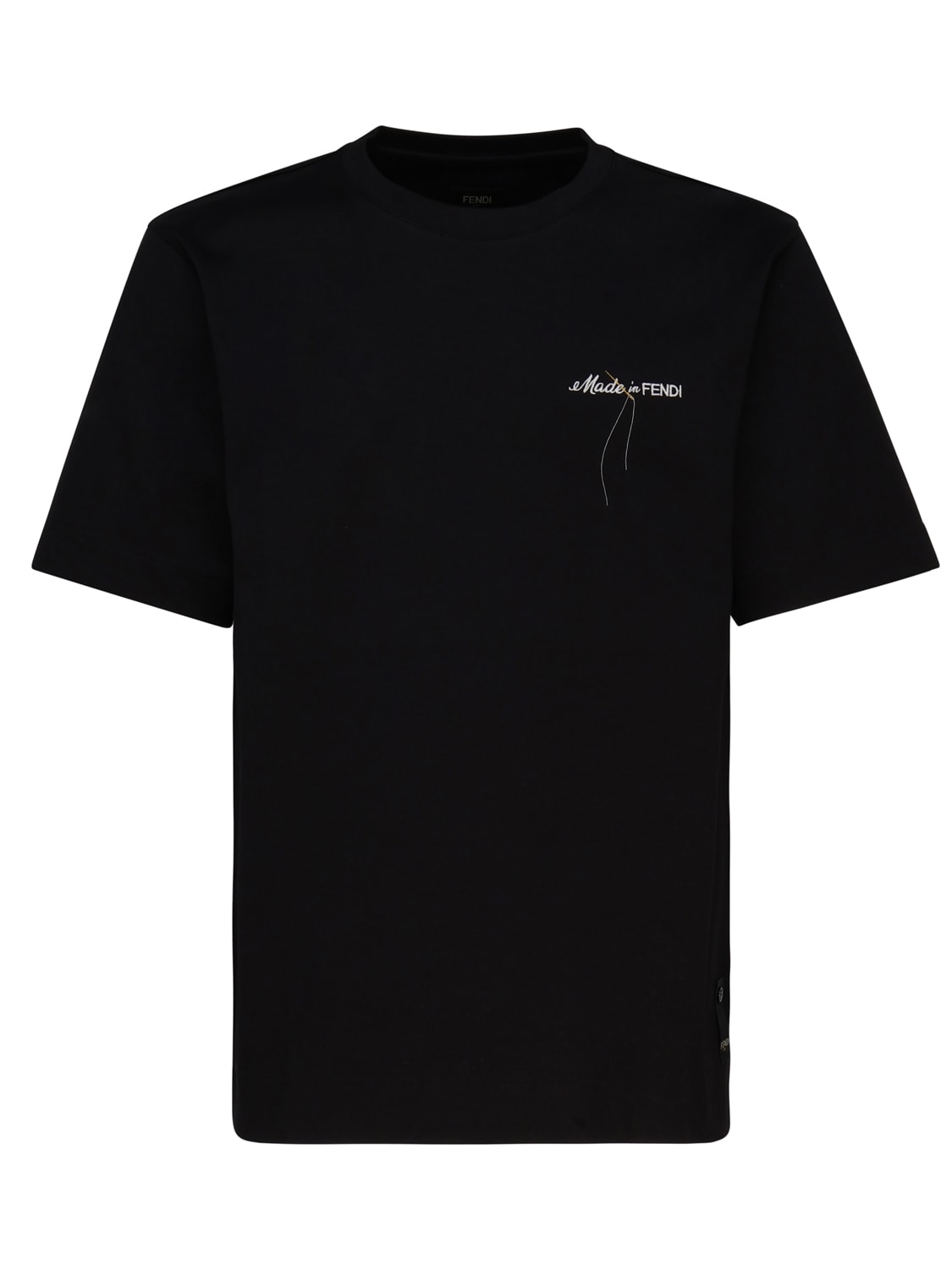 Shop Fendi Made In  T-shirt In Black