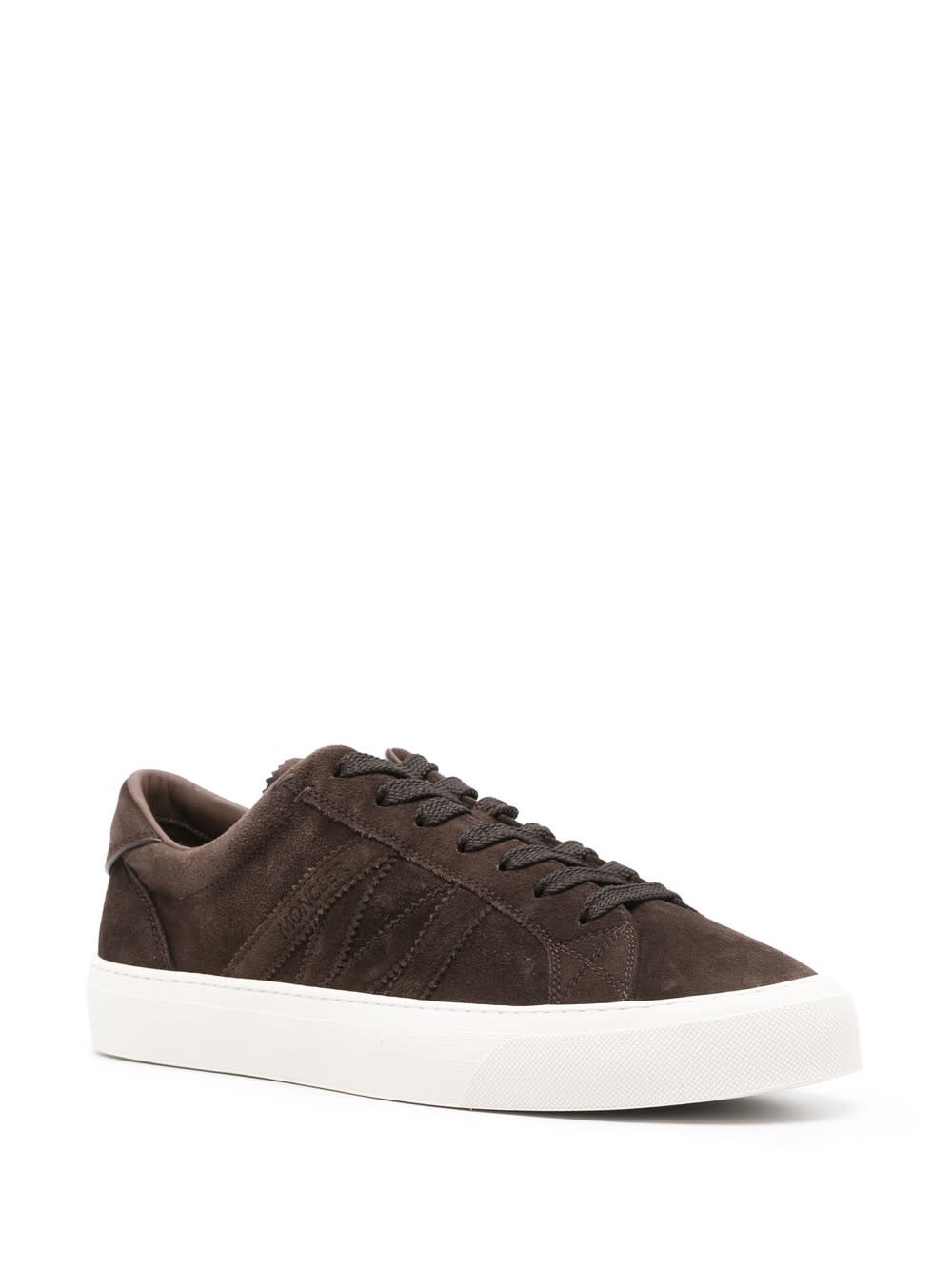 Shop Moncler Dark Brown Monaco 2 Sneakers