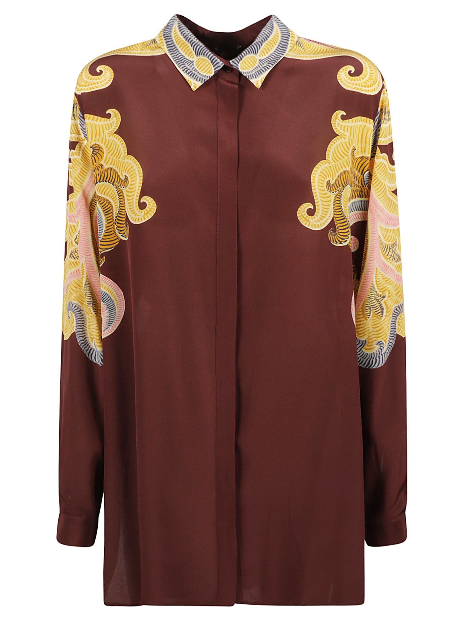 Shop Etro Pattern Printed Shirt In Bruciato