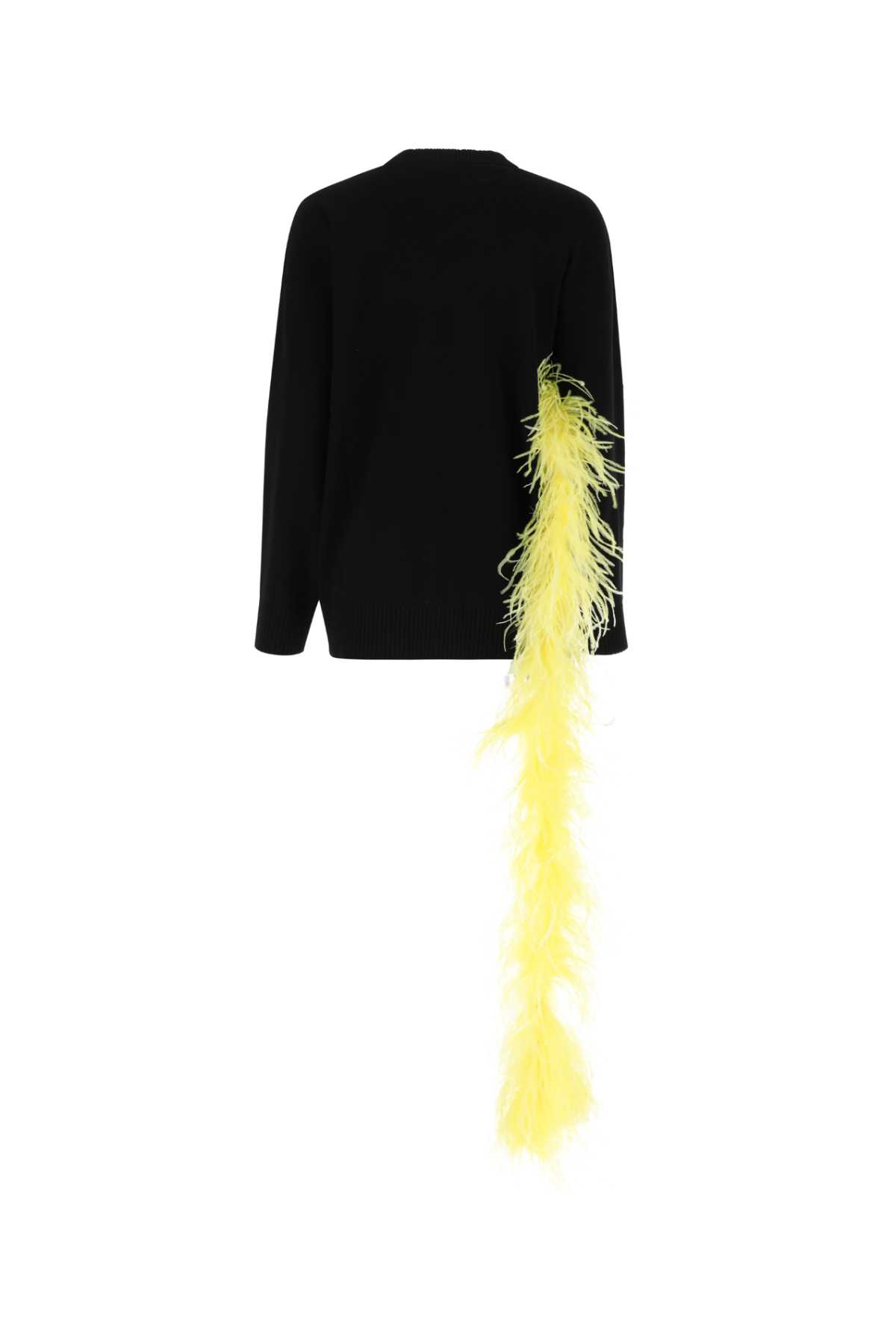 Shop Attico Black Viscose Blend Oversize Sweater In 166