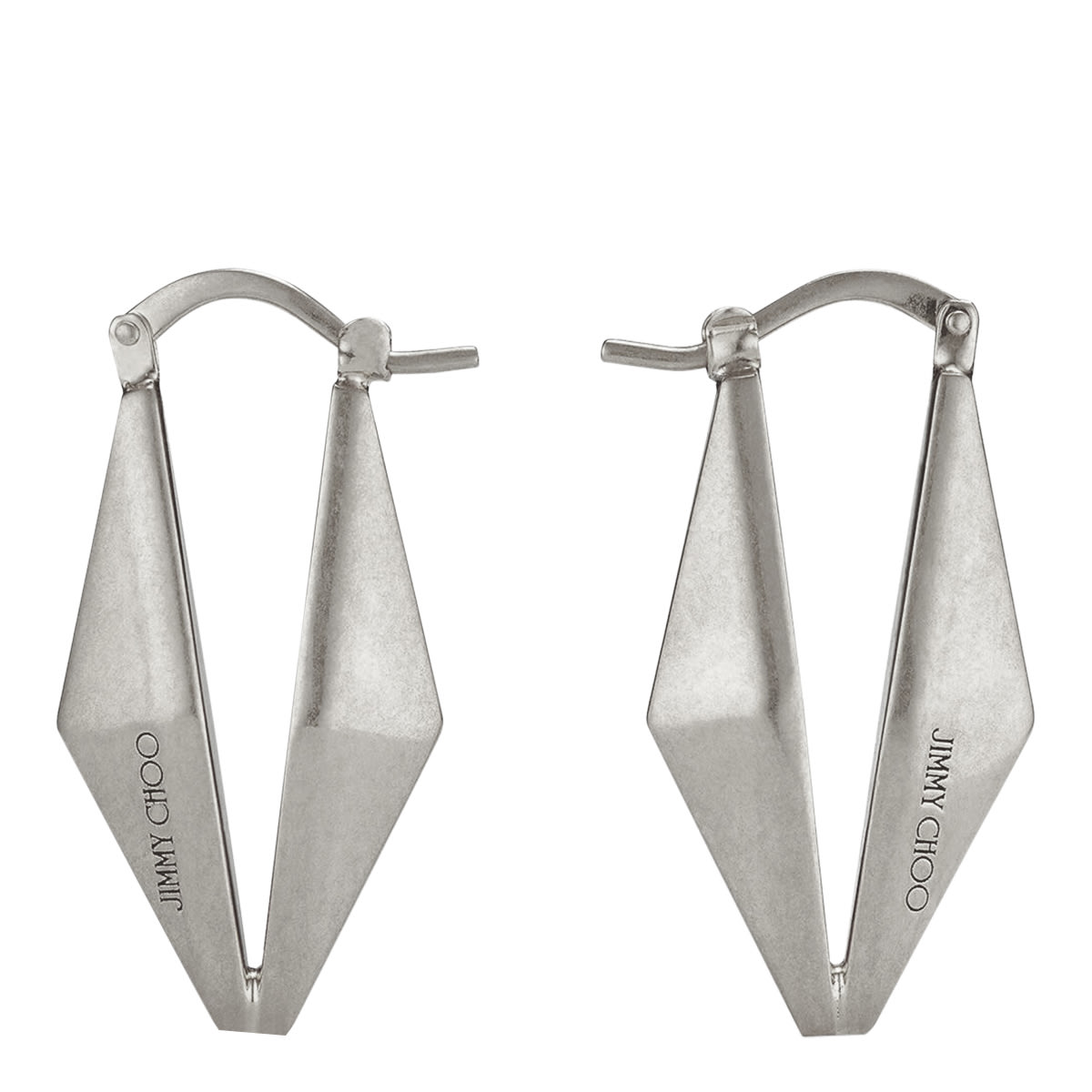 Shop Jimmy Choo Diamond Earrings In Silver