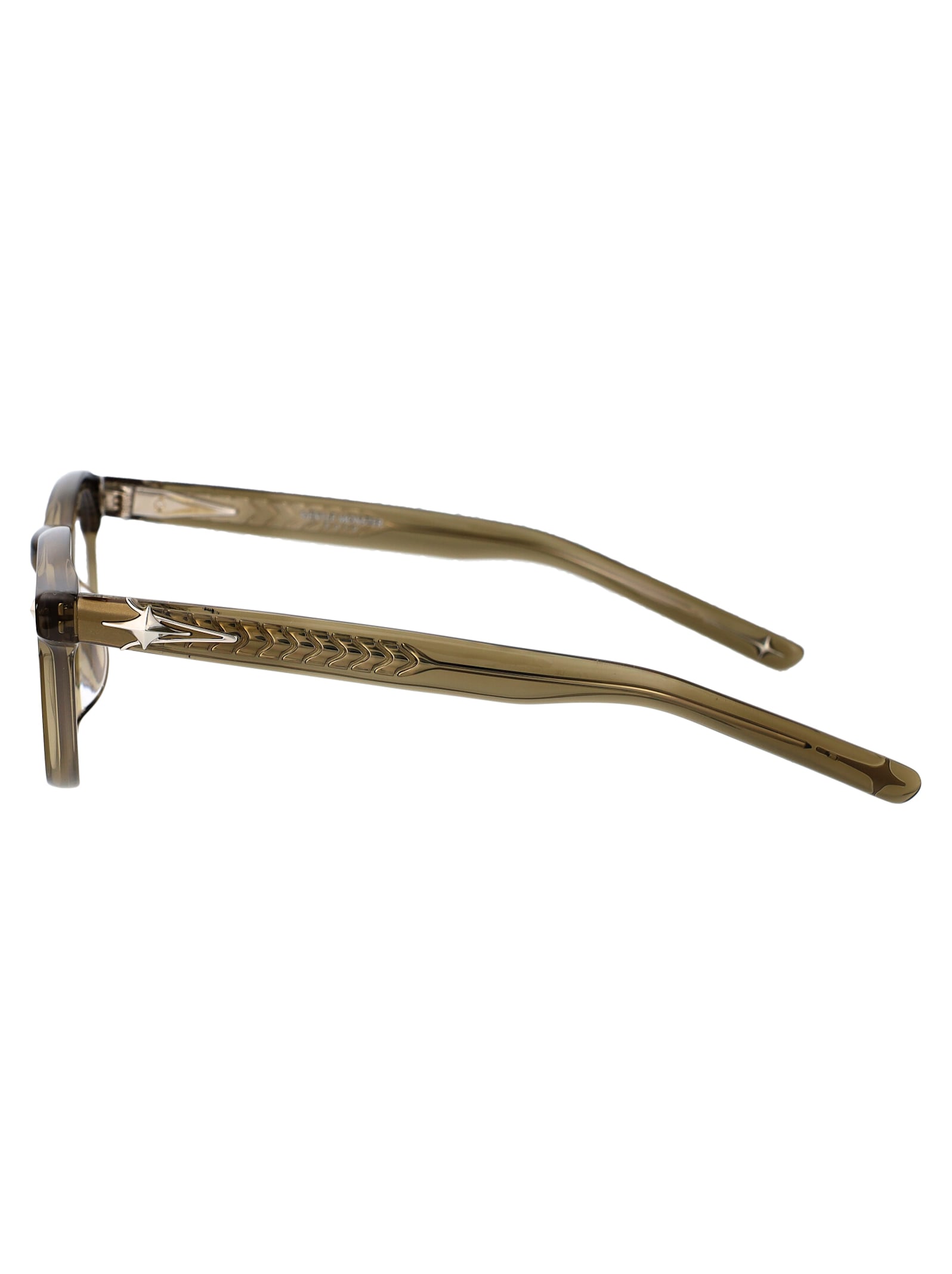 Gentle Monster Khaki Transparent Acetate Glasses In Green