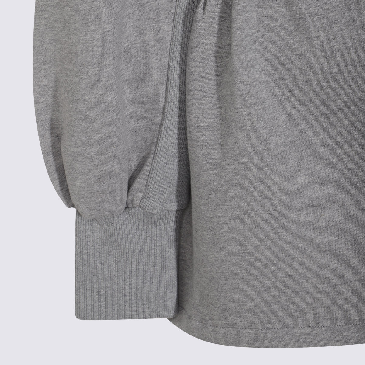 Attico Grey Mini Dress With V Neck And Logo Lettering On The Front In Gray