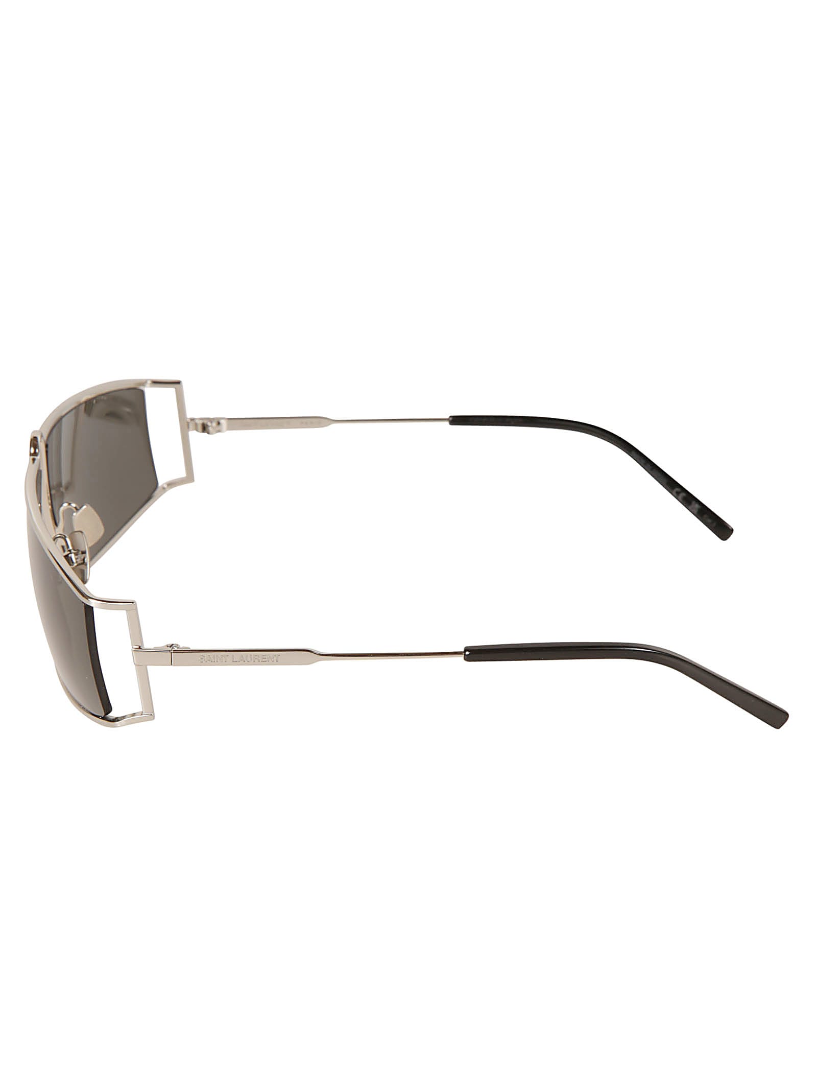 Shop Saint Laurent Sl 606 Sunglasses In Silver/grey