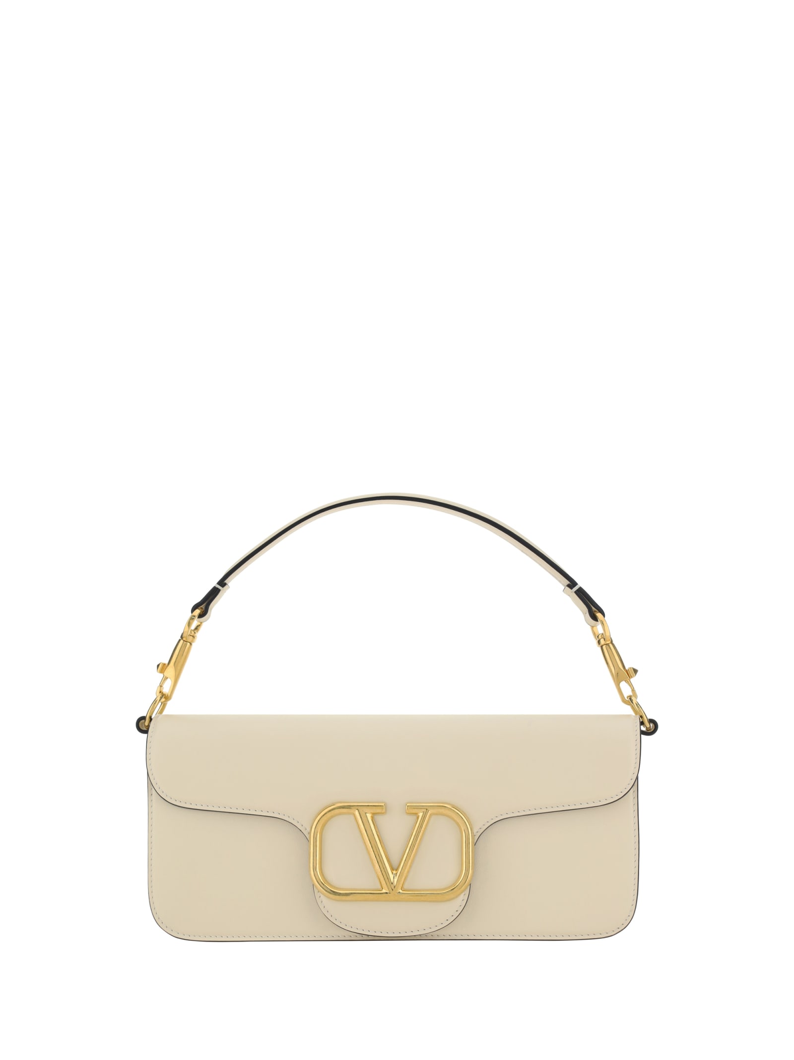 Shop Valentino Locò Handbag In Light Ivory