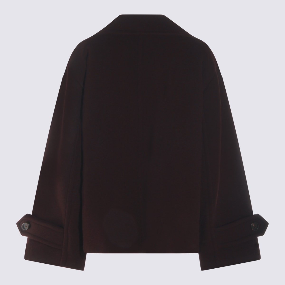 Chloé Women Violet Double-breasted Jacket With Wide Notched Revers And Dropped Shoulders In Wool Ble In Brown