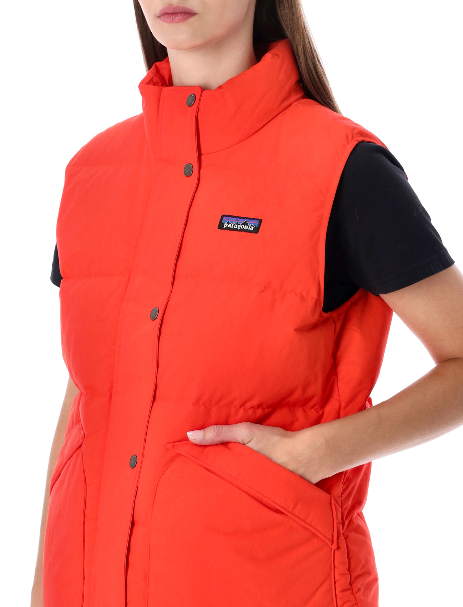 Patagonia Downdrift Recycled Down Vest In Red