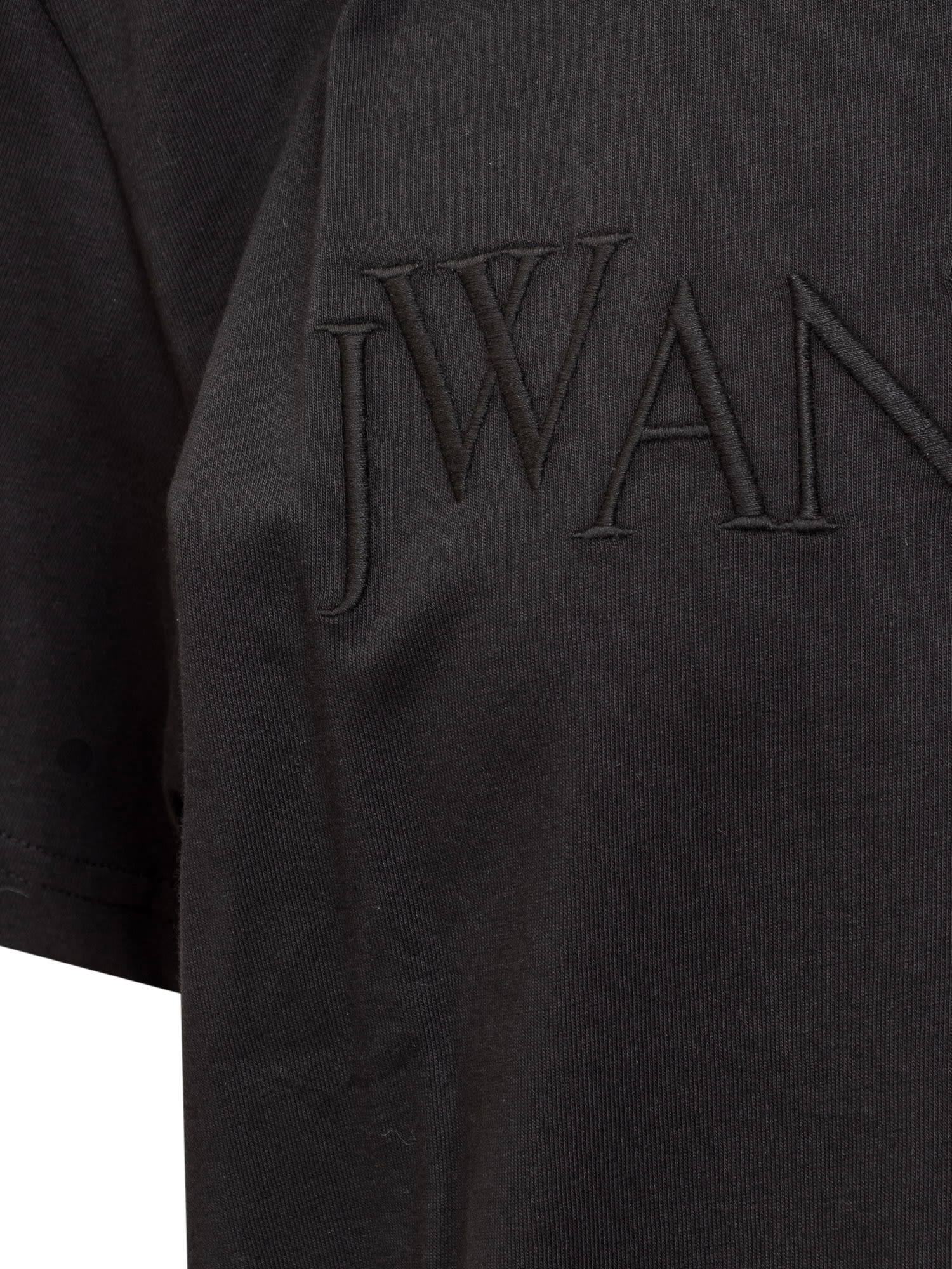 Shop Jw Anderson Logo Embroidery T-shirt In Black