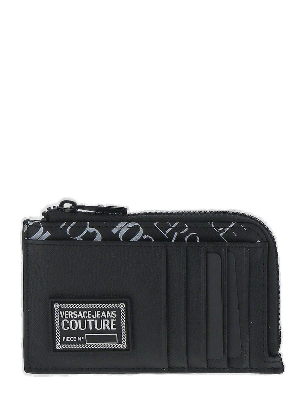 Logo Patch Zipped Cardholder Versace