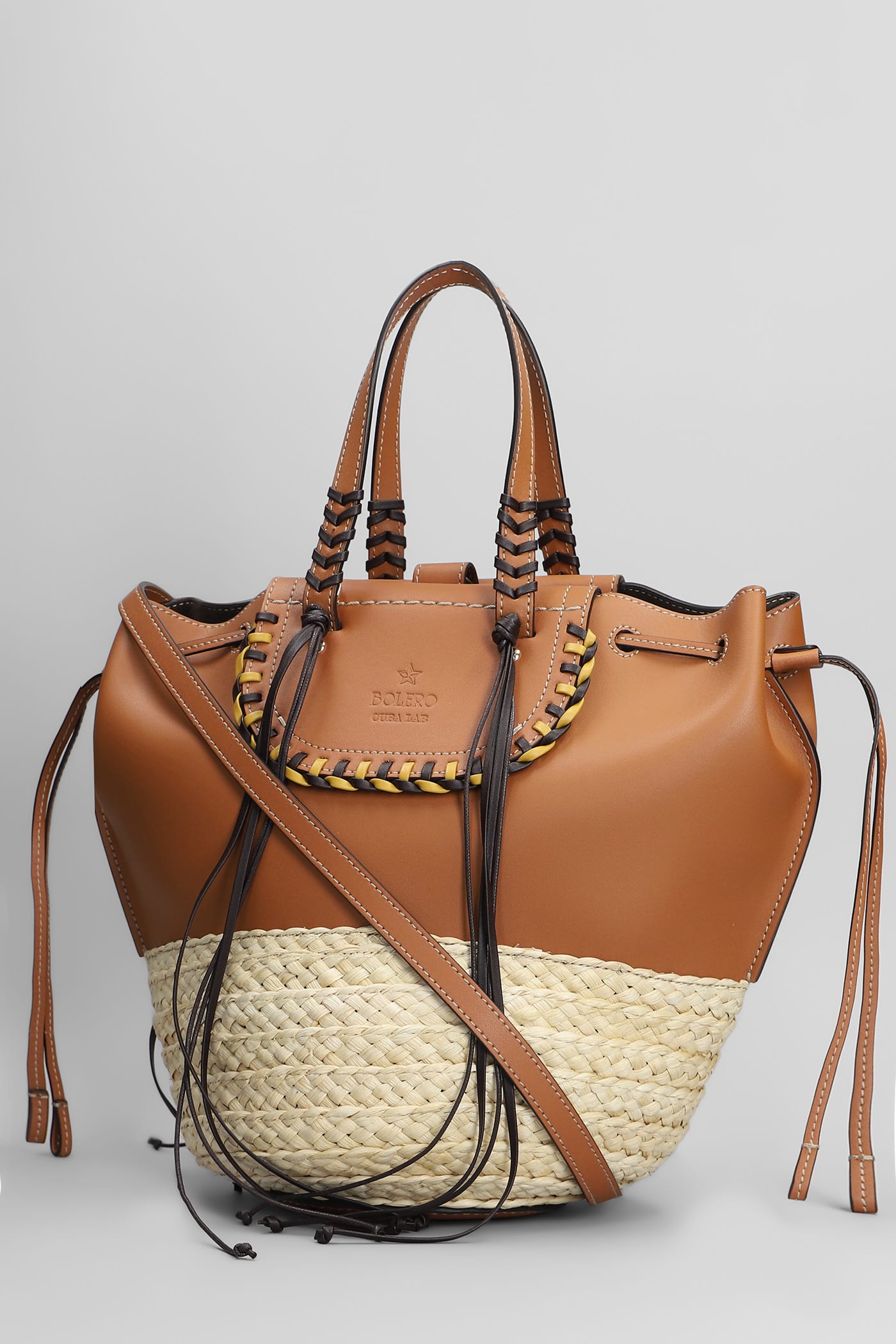 Cuba Lab Bolero Tote In Beige Raffia