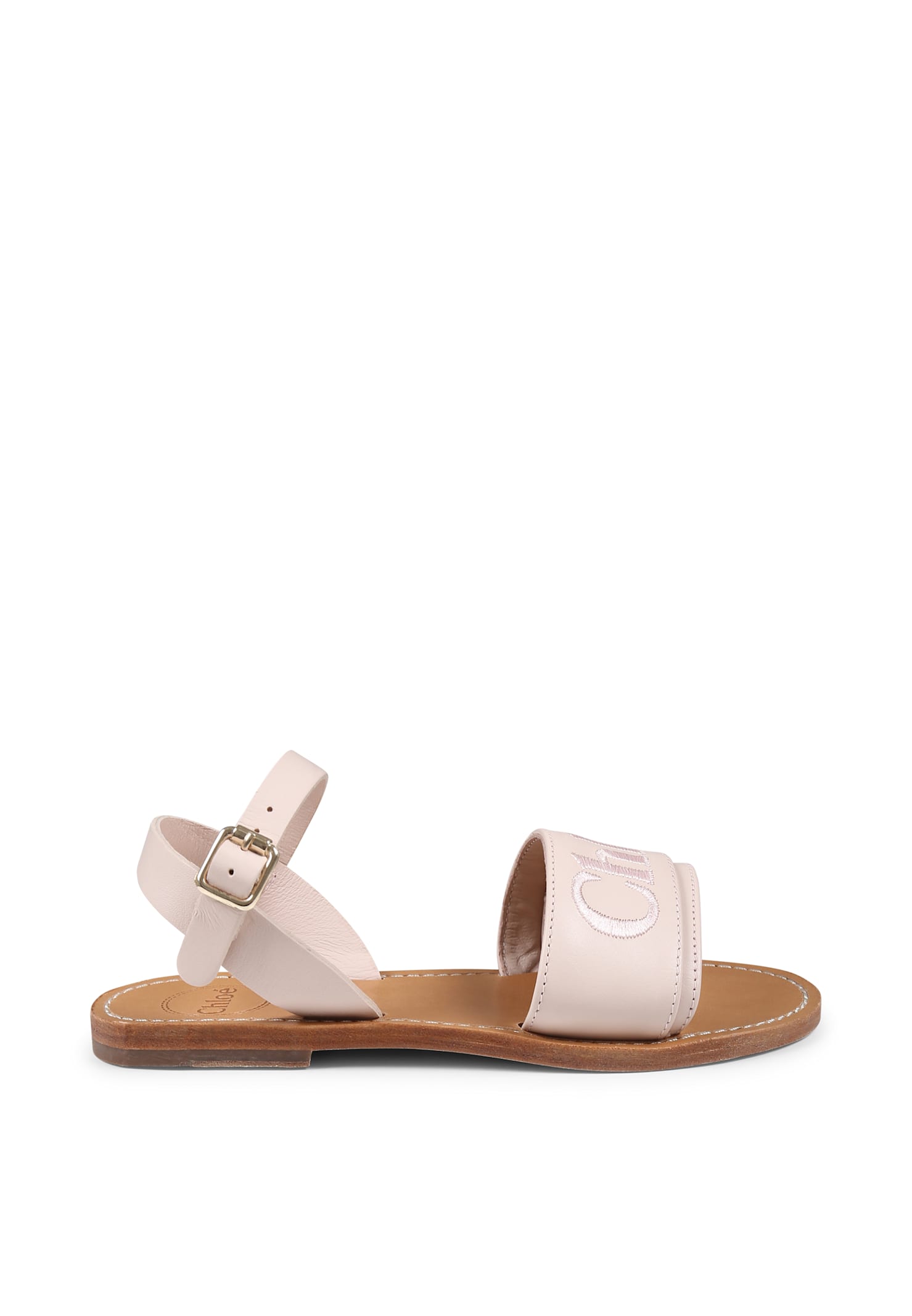 Shop Chloé Pink Sandals For Girl With Logo