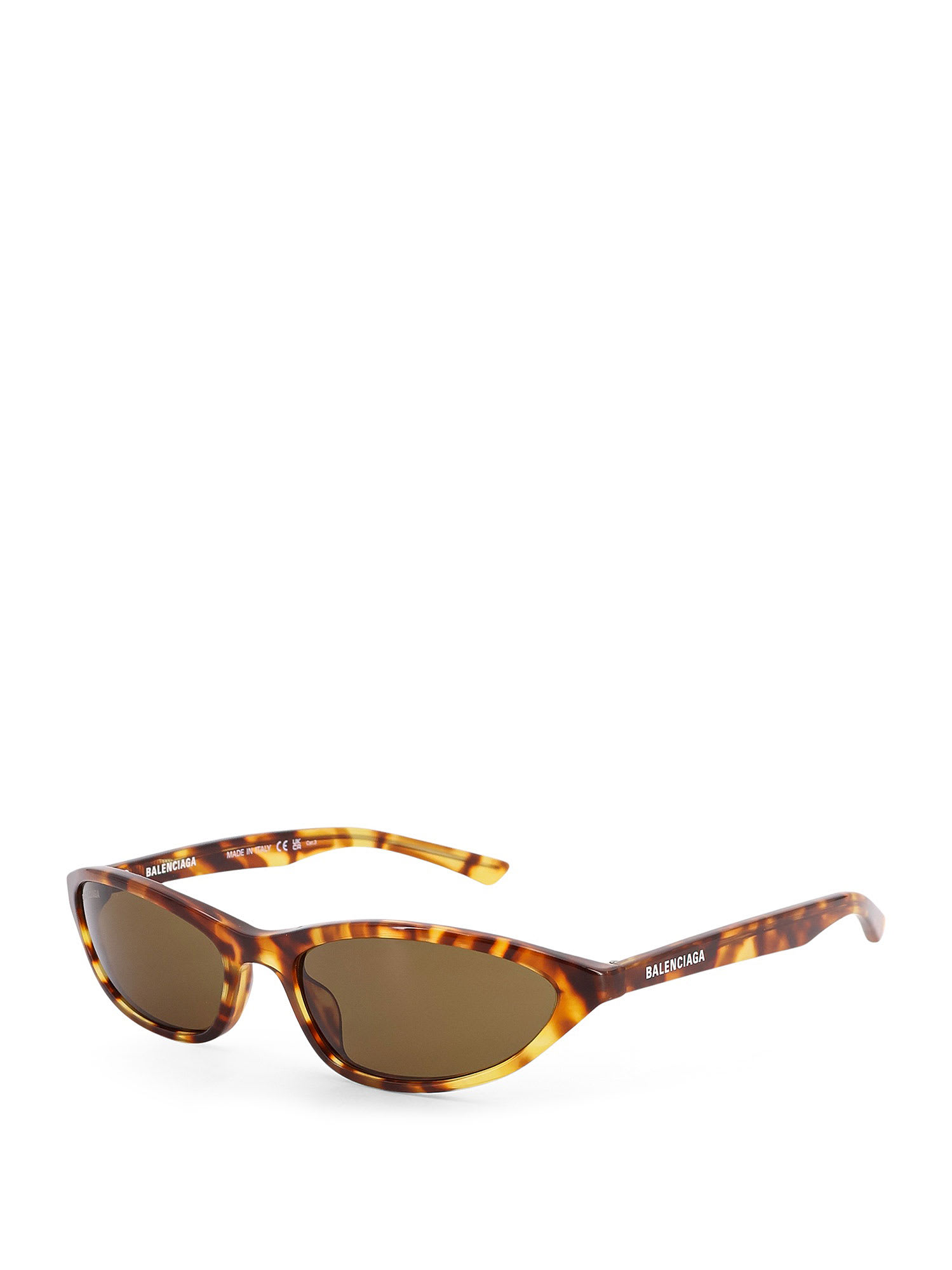 Balenciaga Cat Eye Frame Sunglasses With Oval Lenses In Brown