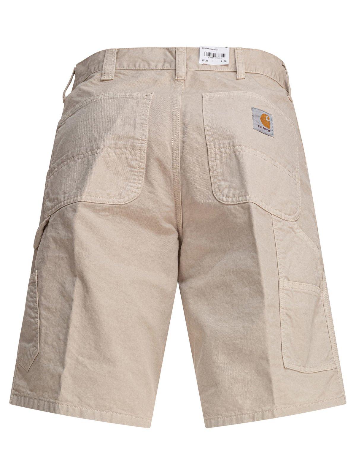 Carhartt Walter Single Knee Shorts Beige In Neutral