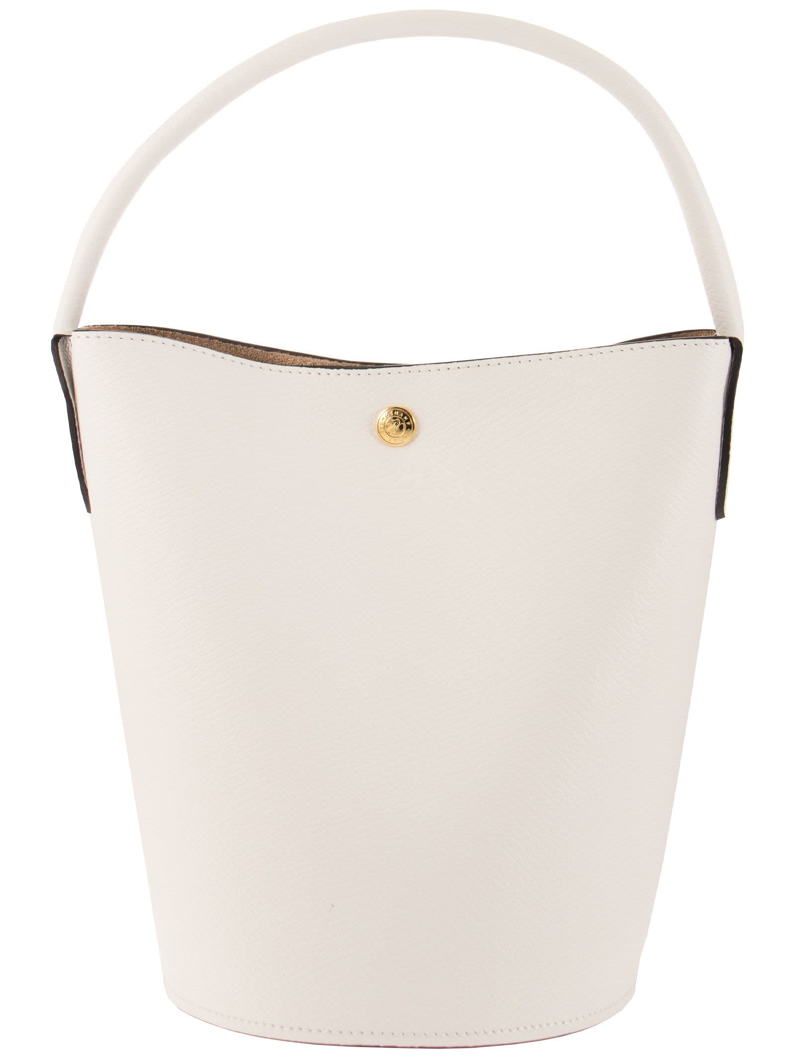 Longchamp Épure leather bucket bag, White