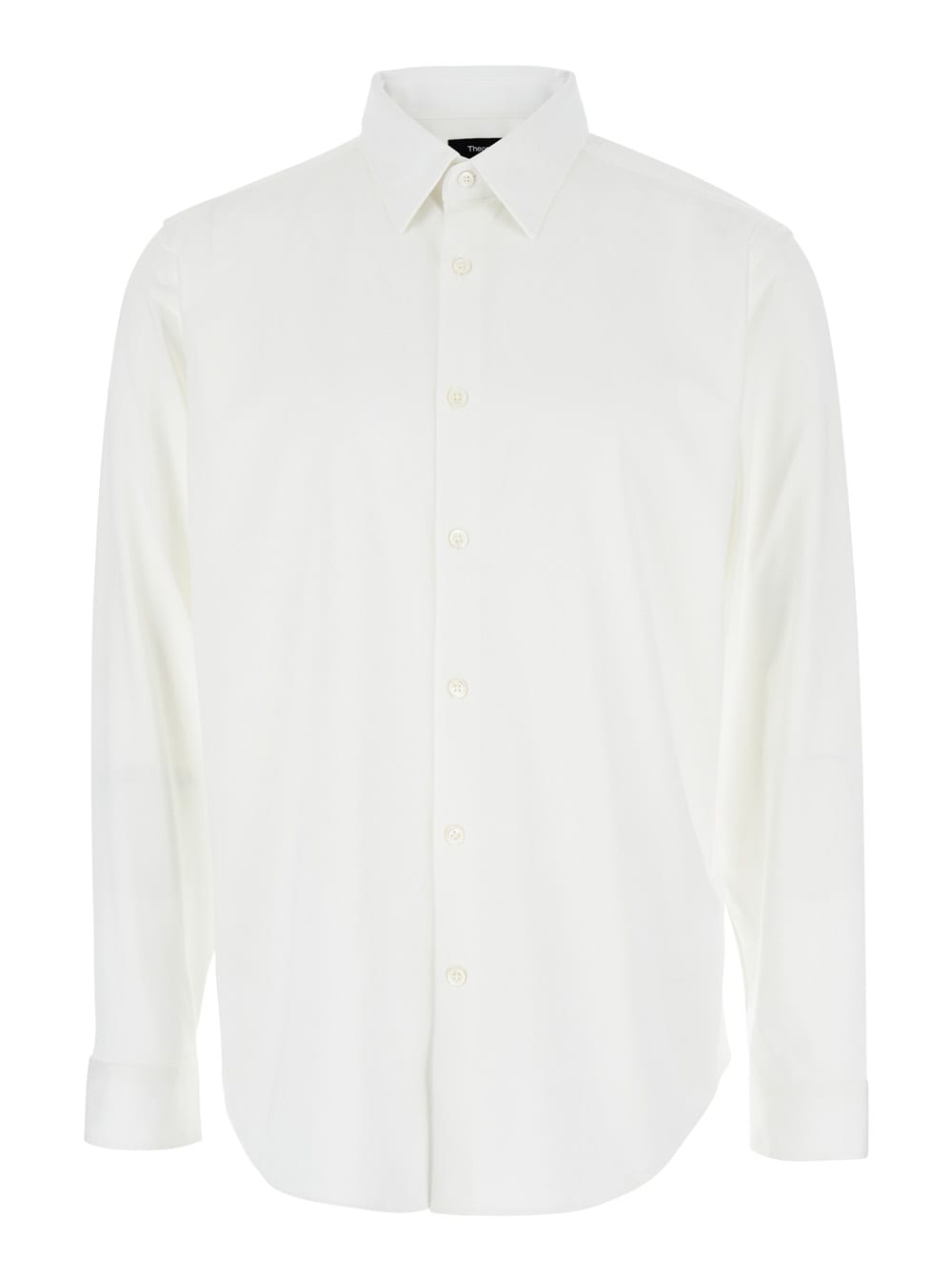 sylvain White Shirt With Pointed Collar In Cotton Blend Man