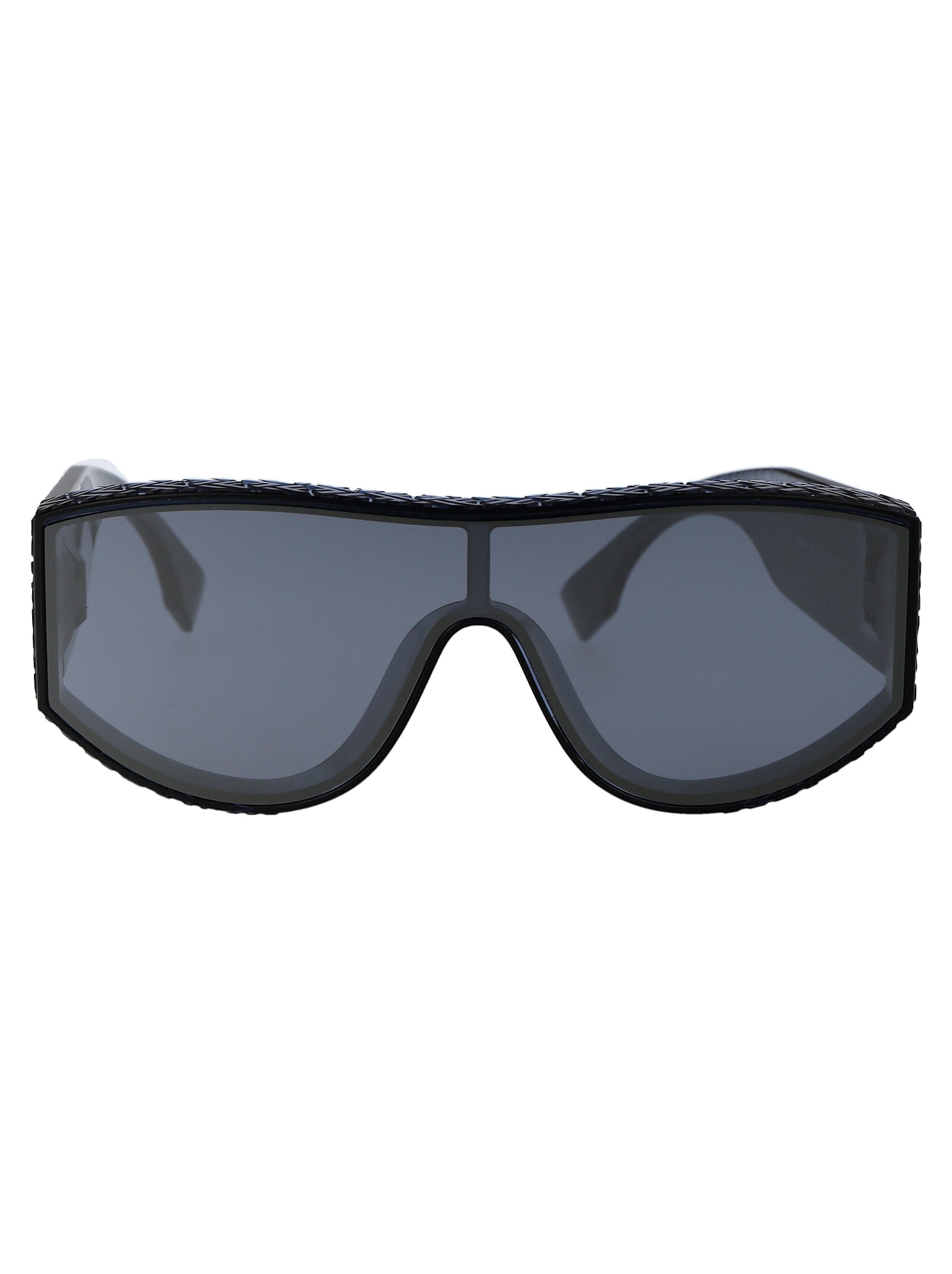 Shop Fendi Lab Sunglasses In 90x Shiny Blue / Blu Mirror