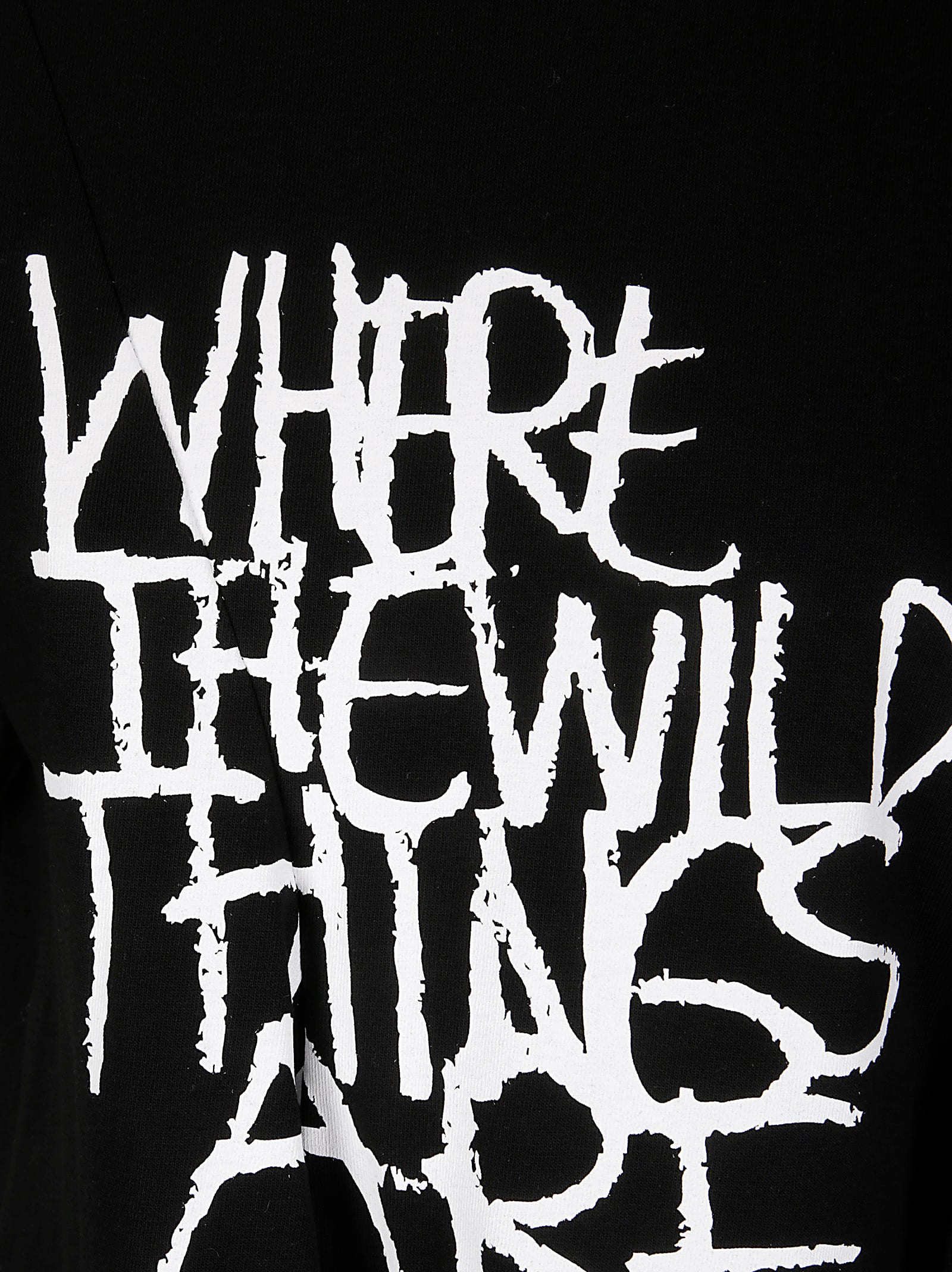 Sacai Where The Wild Things Are Cotton Jersey T-shirt In Black