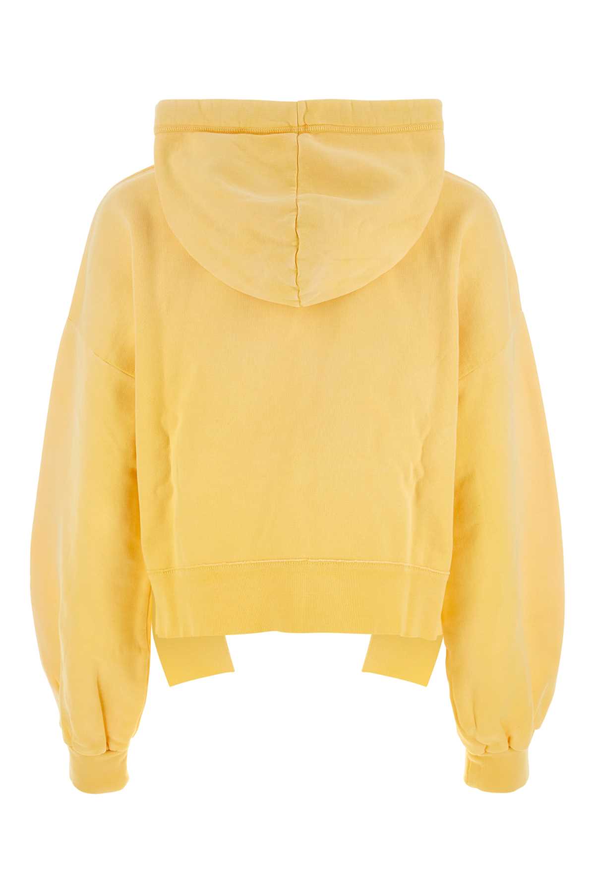 Dsquared2 Yellow Cotton Sweatshirt In Lemonadeyellow