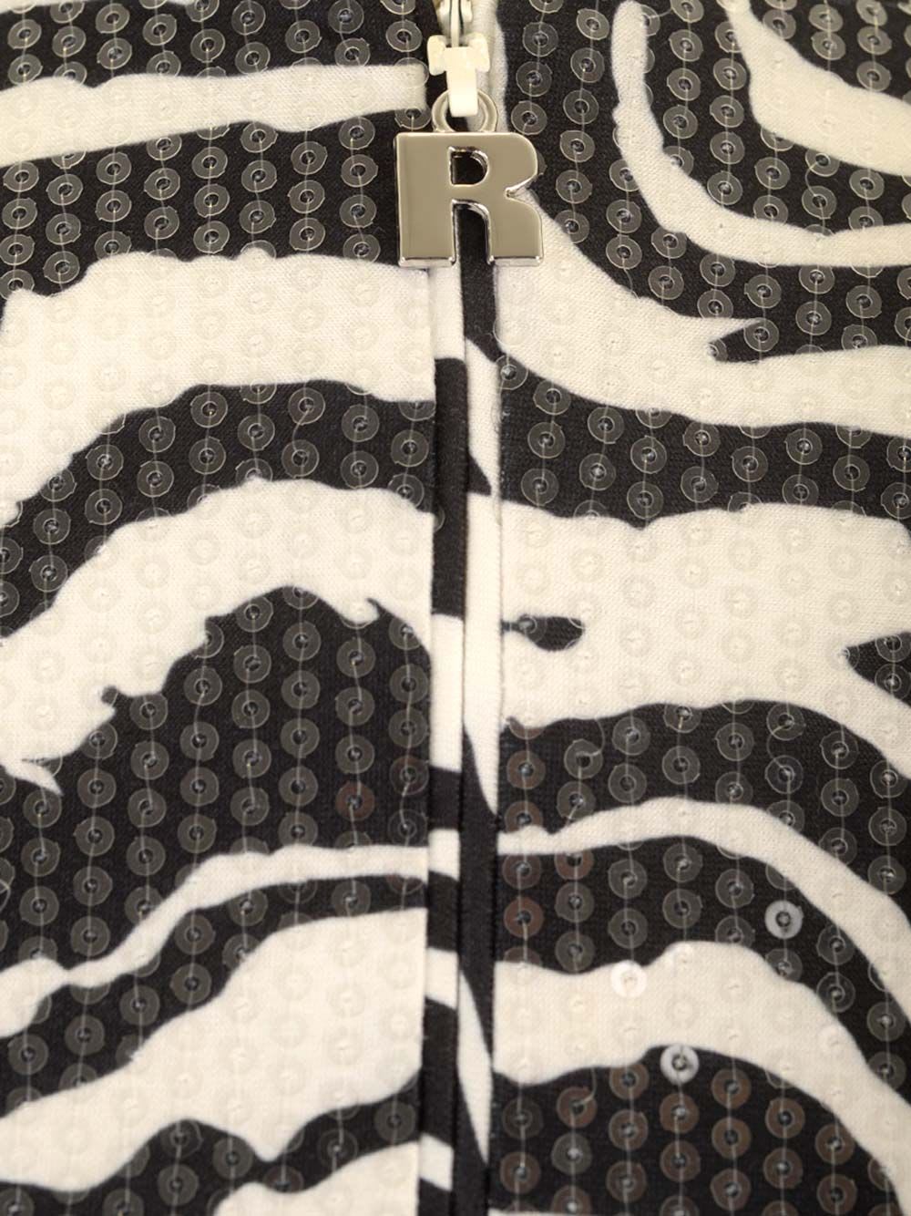 Rotate Birger Christensen Zebra-print Sequin Embellished Dress In Animalier