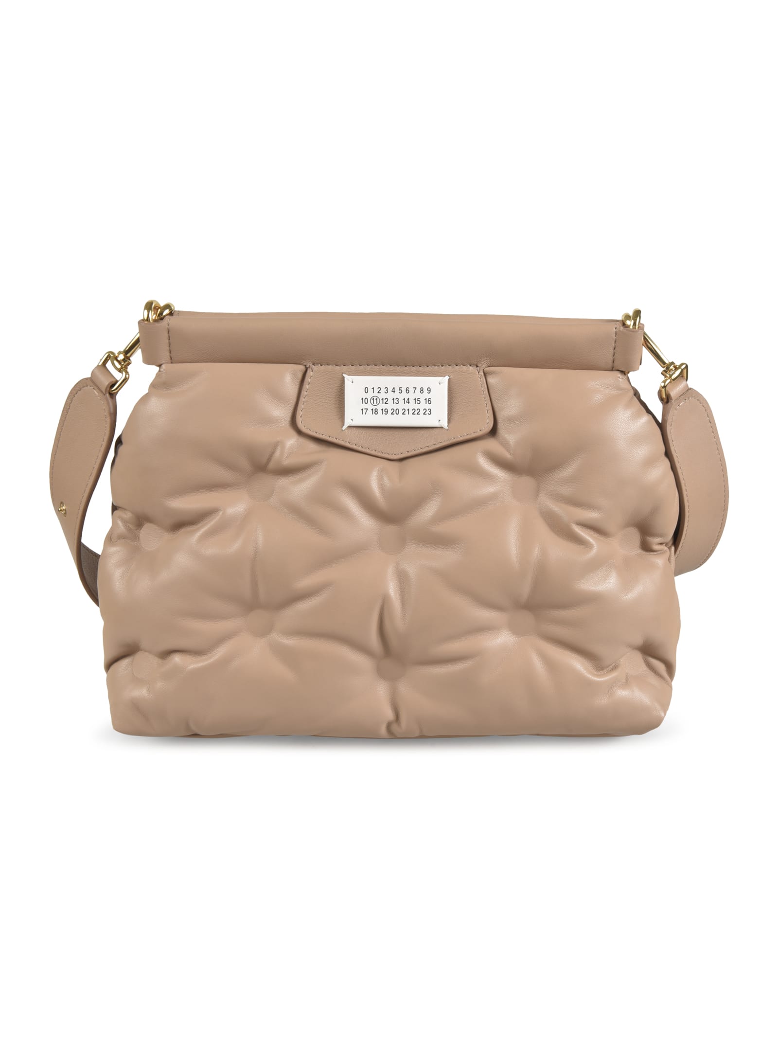 Shop Maison Margiela Detachable Strap Glam Slam Shoulder Bag In Beige