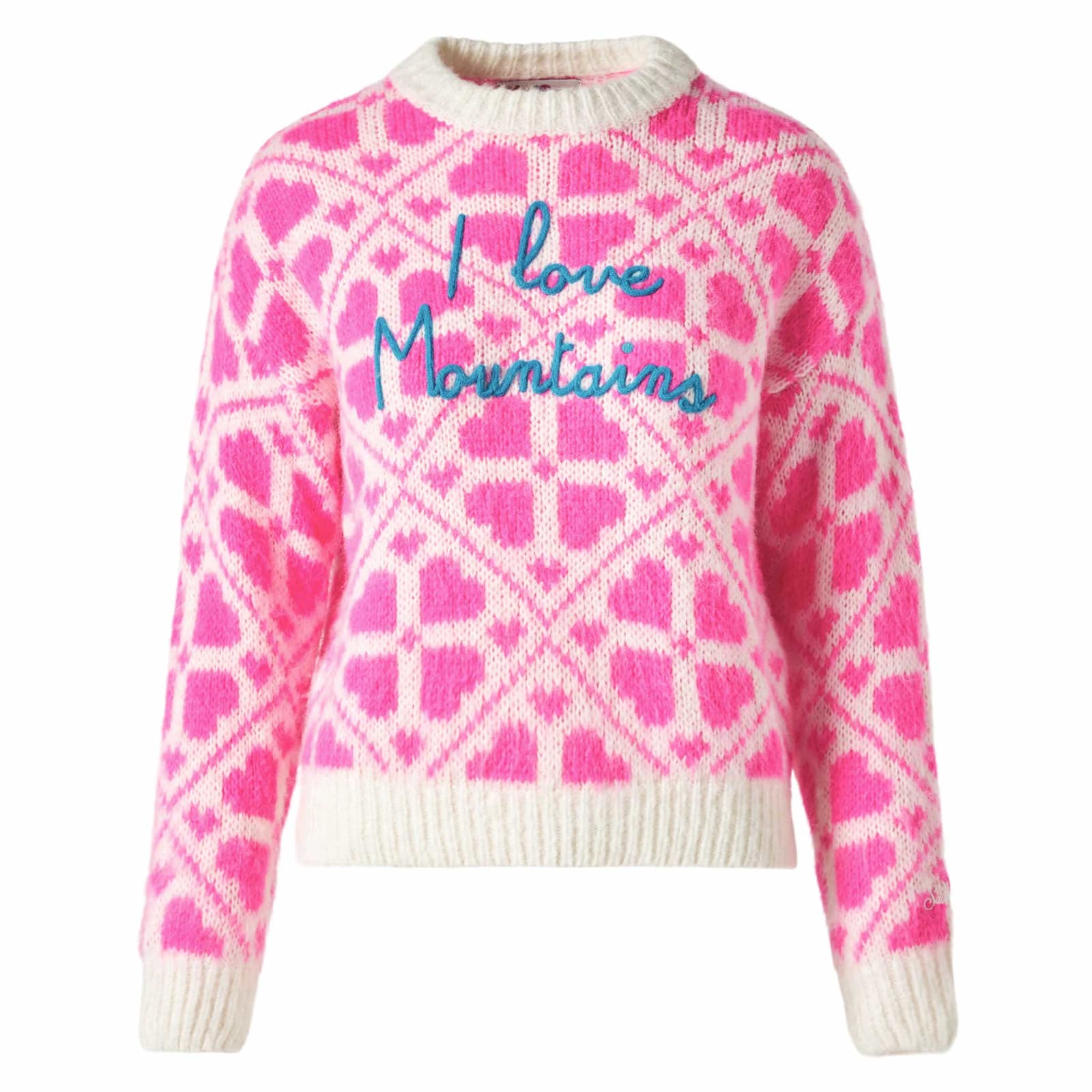 Mc2 Saint Barth Woman Brushed Crewneck With Lettering
