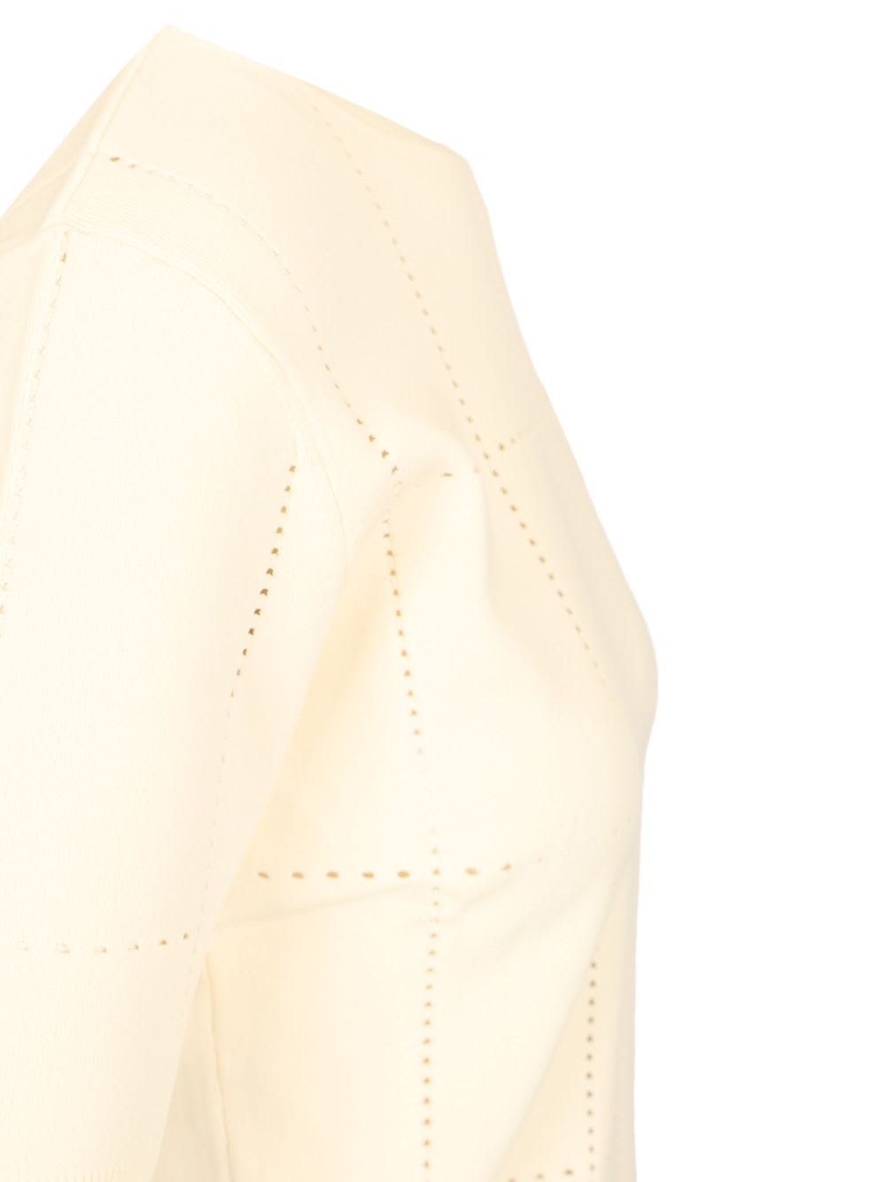 Max Mara Viscose Crepe Crop Top T-shirt White