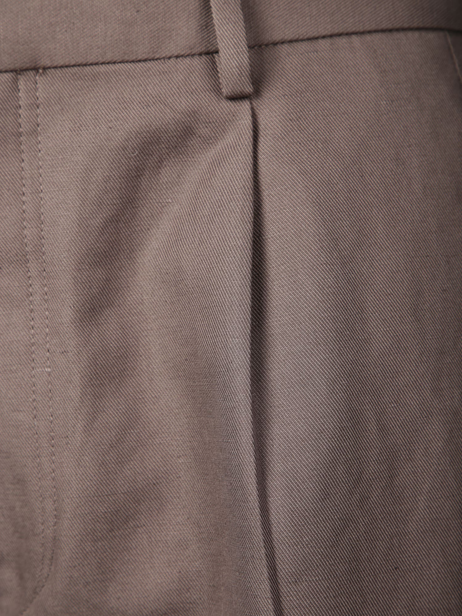 Shop Zegna Brown Cotton And Linen Pants